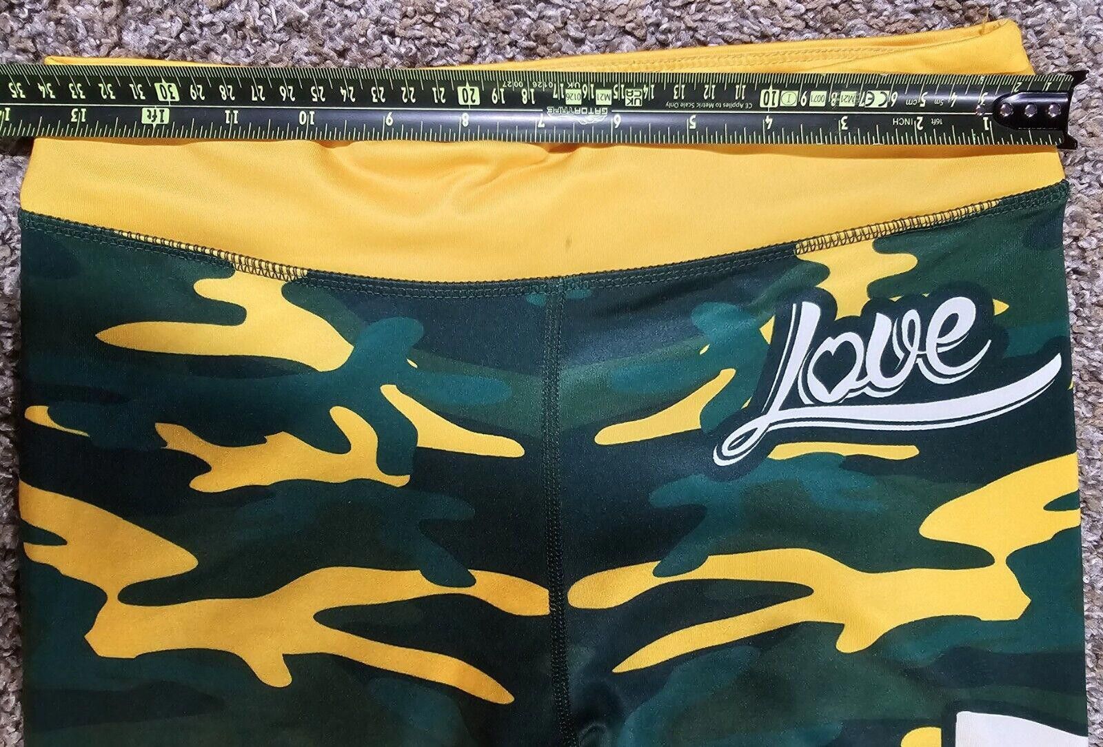 Designer Xlusion NFL LOVE Green Bay Packers Camo Women's Leggings S Size ONE SIZE - 3 Thumbnail