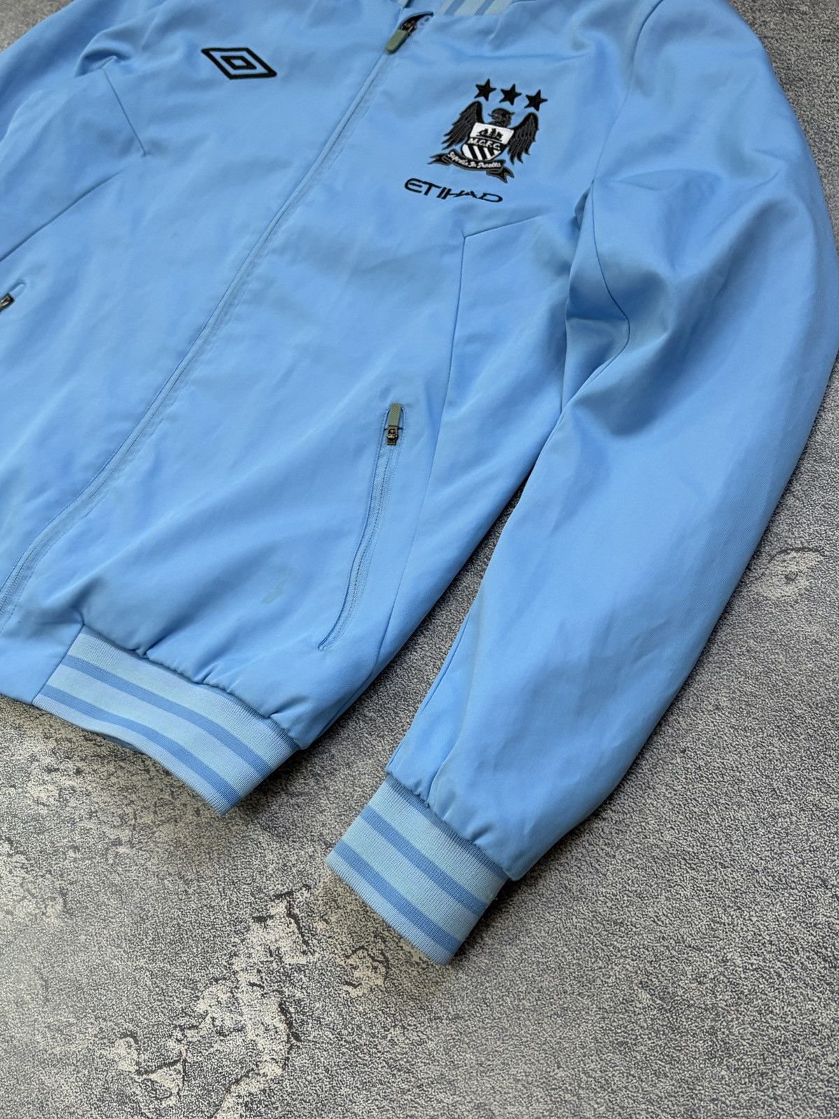 Umbro Vintage Man City 11/12 Umbro Anthem Jacket Sky Blue S Size US S / EU 44-46 / 1 - 12 Thumbnail
