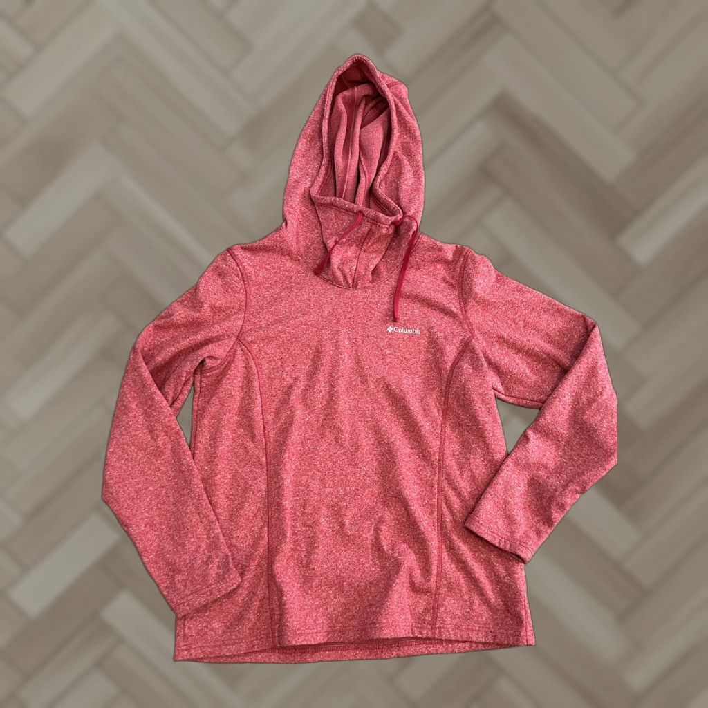Vintage Columbia Hoodie Womens Medium Red High Neck Pullover Sweatshirt Knit Sweatshirt All Seasons Pockets Logo Modern Outdoor Sports Weathered? Size M / US 6-8 / IT 42-44 - 1 Thumbnail