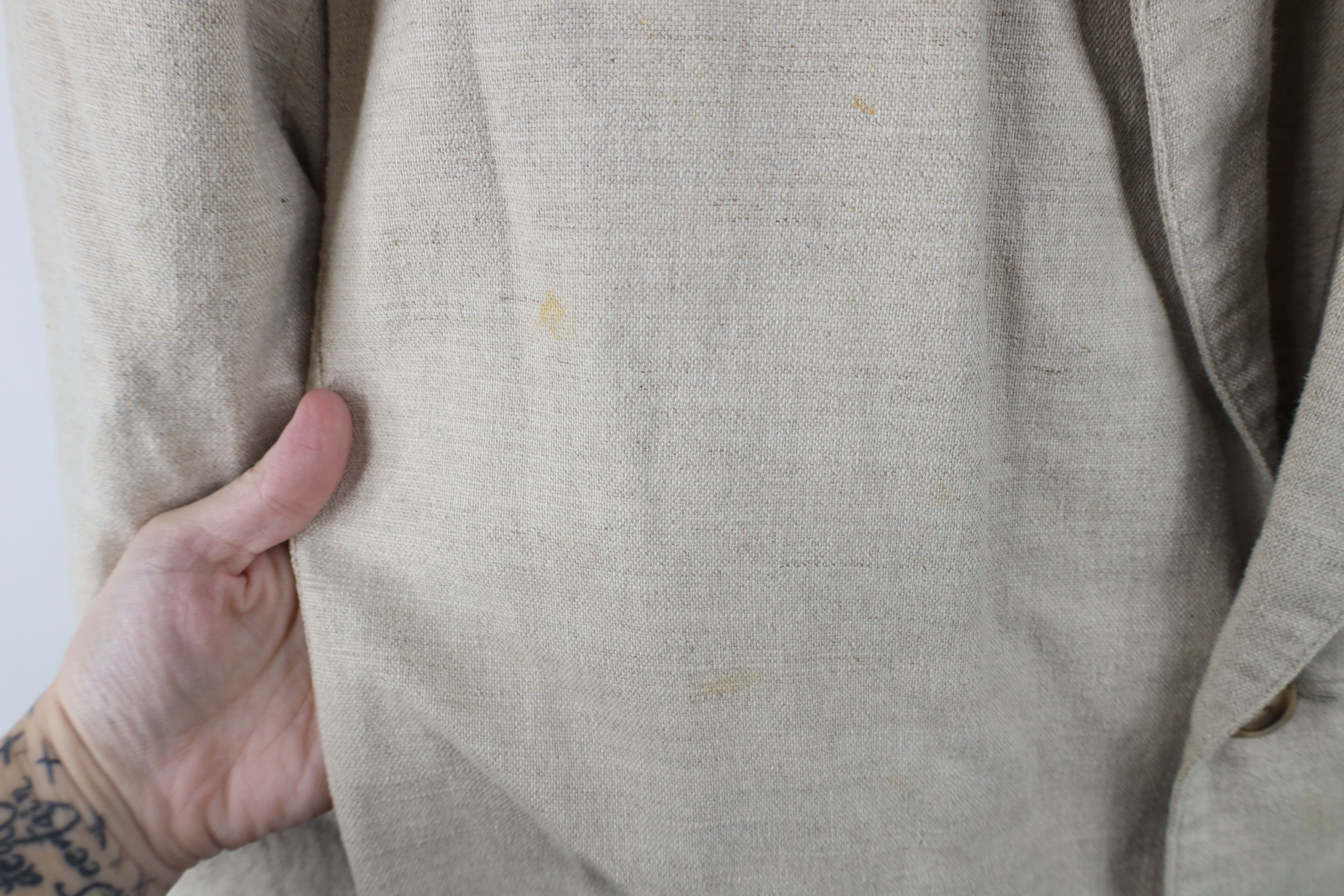 Vintage Vintage 90s Streetwear Linen Blend Suit Coat Blazer Jacket Size US XXL / EU 58 / 5 - 5 Thumbnail