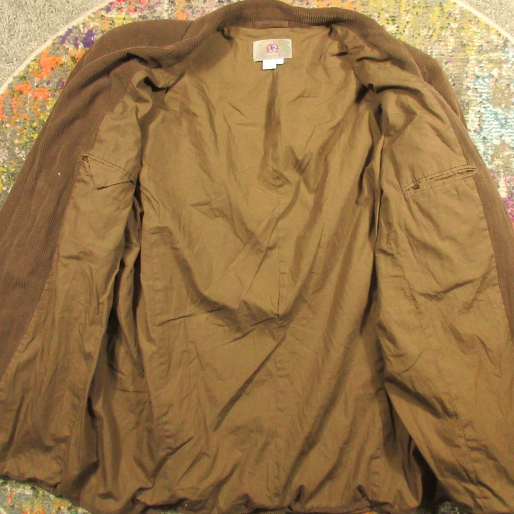 The Territory Ahead Territory Ahead Blazer Corduroy Mens XL Brown Silk Cotton 3 Button Sport Coat Size 46R - 5 Thumbnail