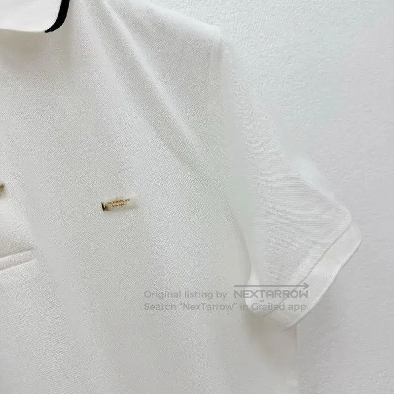 Burberry Burberry White Cotton Men's Short Sleeve Polo. Size US S / EU 44-46 / 1 - 2 Thumbnail