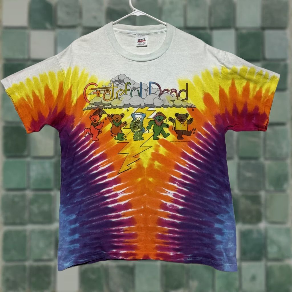 Anvil Vintage Grateful Dead Here Comes Sunshine Dancing Bears Tie Dye Single Stitch Tee XL Size US XL / EU 56 / 4 - 1 Thumbnail