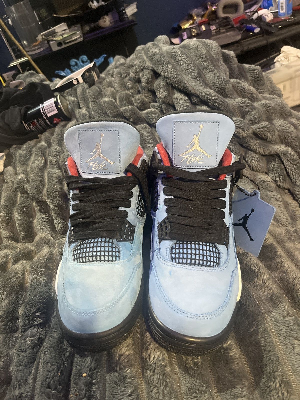 Nike × Travis Scott Retro 4 Cactus Jack Travis Scott Jordans Size US 8.5 / EU 41-42 - 3 Thumbnail