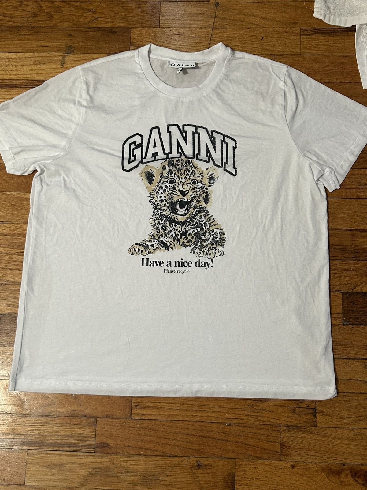 Ganni GANNI leopard t shirt Size L / US 10 / IT 46 - 1 Thumbnail