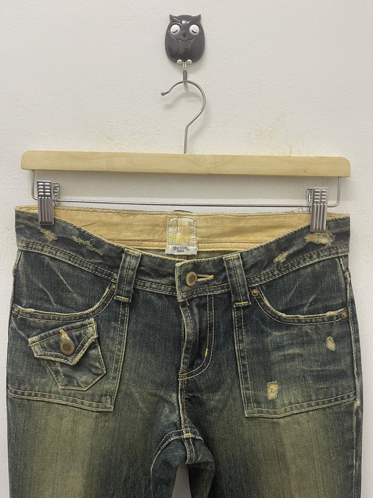 Edwin Rare Vintage VIENUS JEAN Something by Edwin Japan Flare Size US 28 / EU 44 - 5 Thumbnail