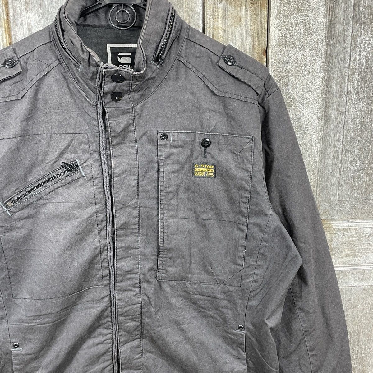 G-Star × Japanese Brand × Vintage Vintage G Star Raw Denim Big Logo Button Jackets Size US XL / EU 56 / 4 - 4 Thumbnail