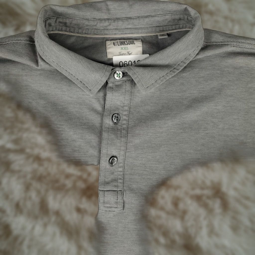 Vintage Linksoul Polo Shirt Mens 2XL Gray Short Sleeve Casual Golf Size US XXL / EU 58 / 5 - 1 Thumbnail