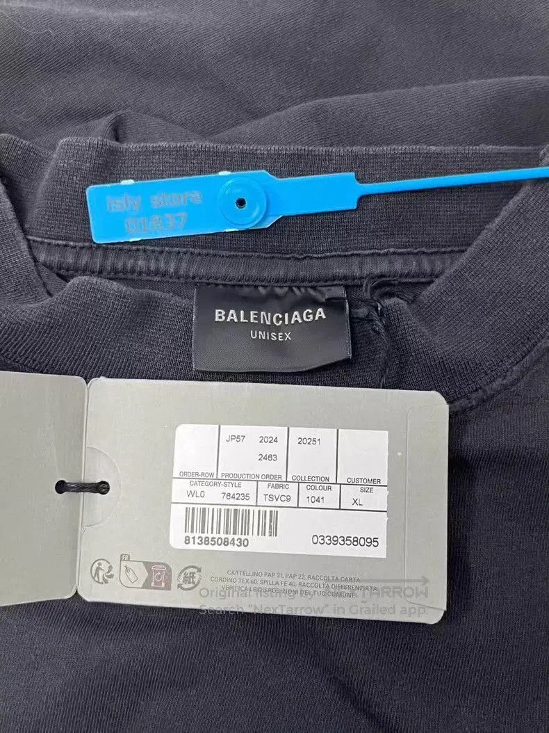 Balenciaga Balenciaga Faded Short Sleeve T-Shirt. Size US XL / EU 56 / 4 - 5 Thumbnail