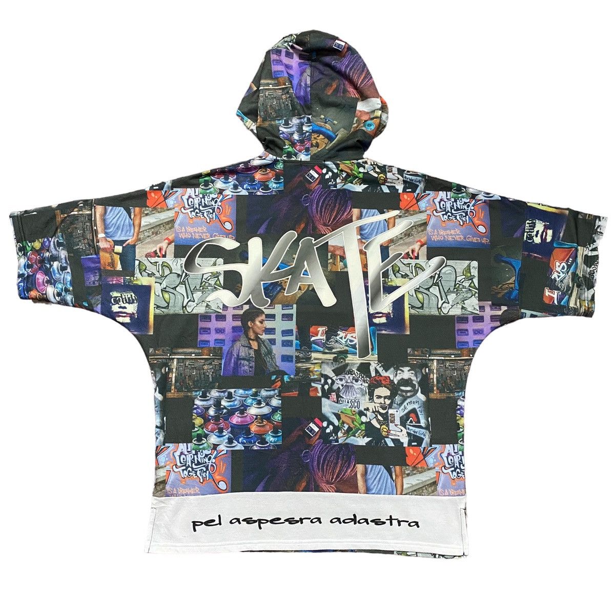 image of Hook Ups x Shortys Skateboards Skate Hoodie Fullprint Oversized By Re 730 Beyond The Wall in Mix (S