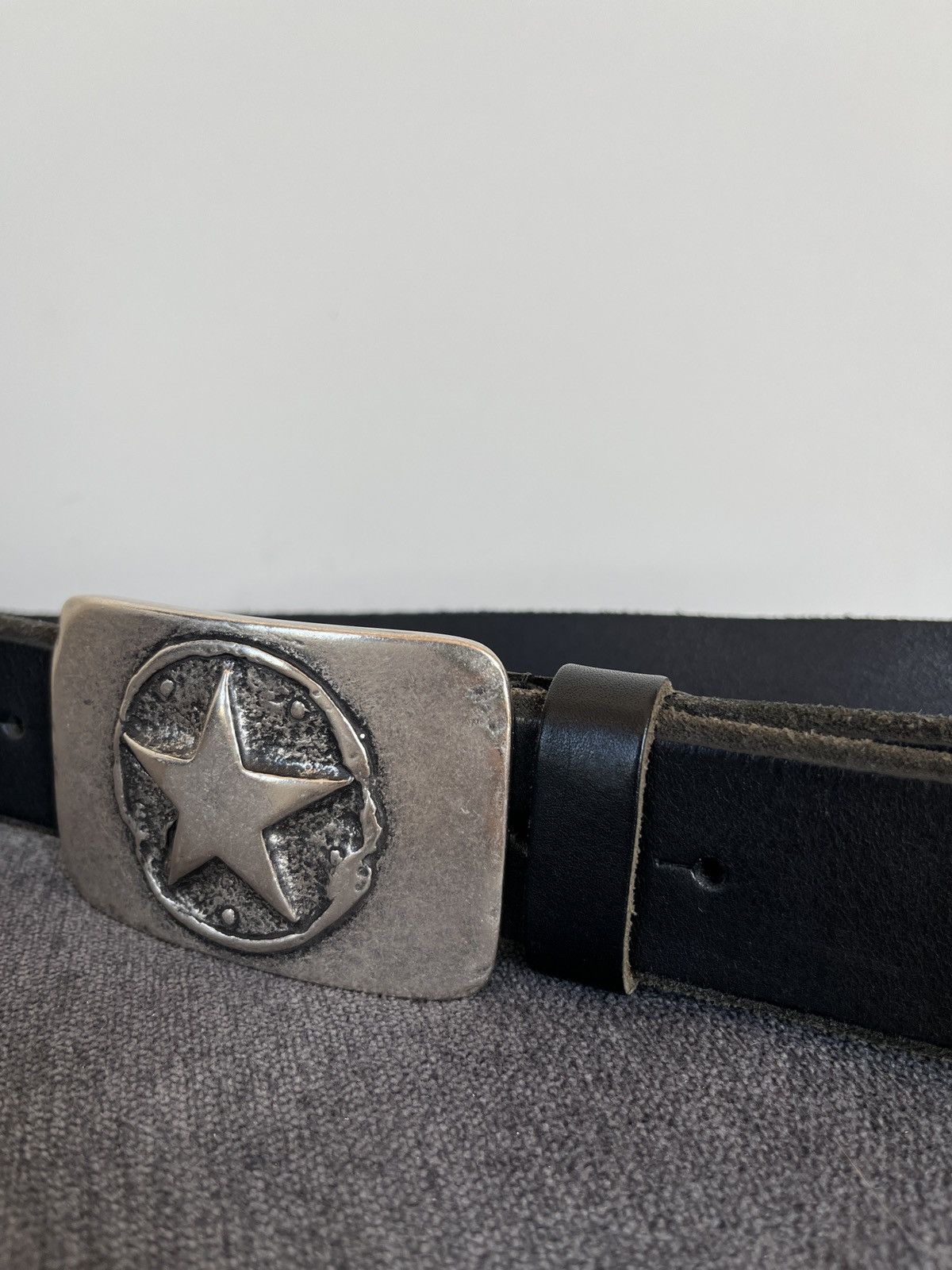 Cowboy Equipment Vittozzi Thick Leather Star Buckle Heavy Western Belt Size ONE SIZE - 10 Thumbnail