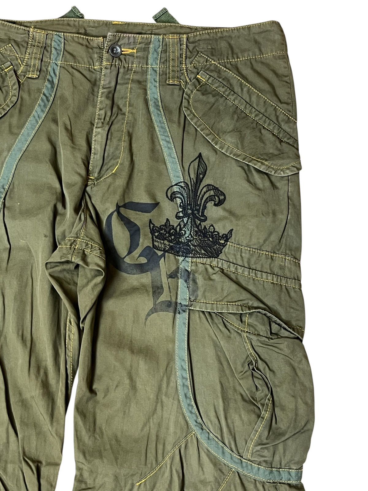 Japanese Brand Japanese CRYSTAL BUSH bondage military style cargo pant Size US 33 - 6 Thumbnail