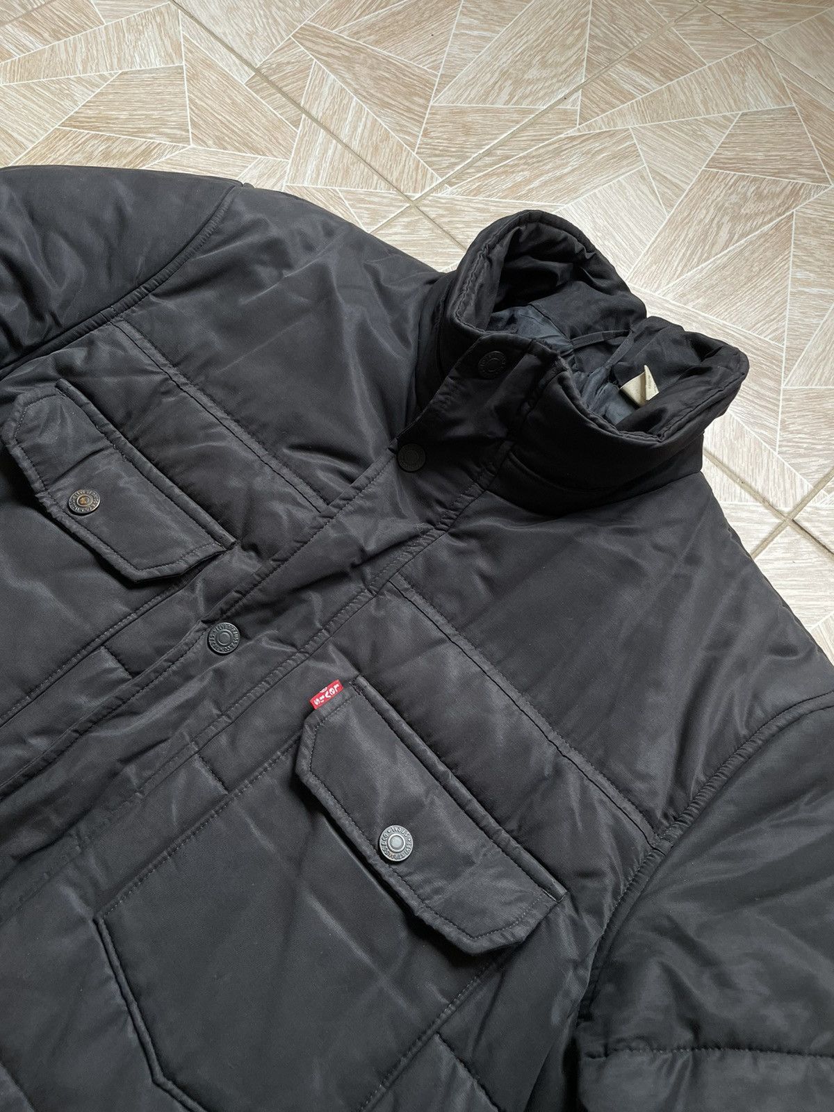 Levi's × Levi's Vintage Clothing × Vintage Y2K Vintage Thermore Levi’s Logo Puffer Down Jacket Black XL Size US XL / EU 56 / 4 - 2 Thumbnail