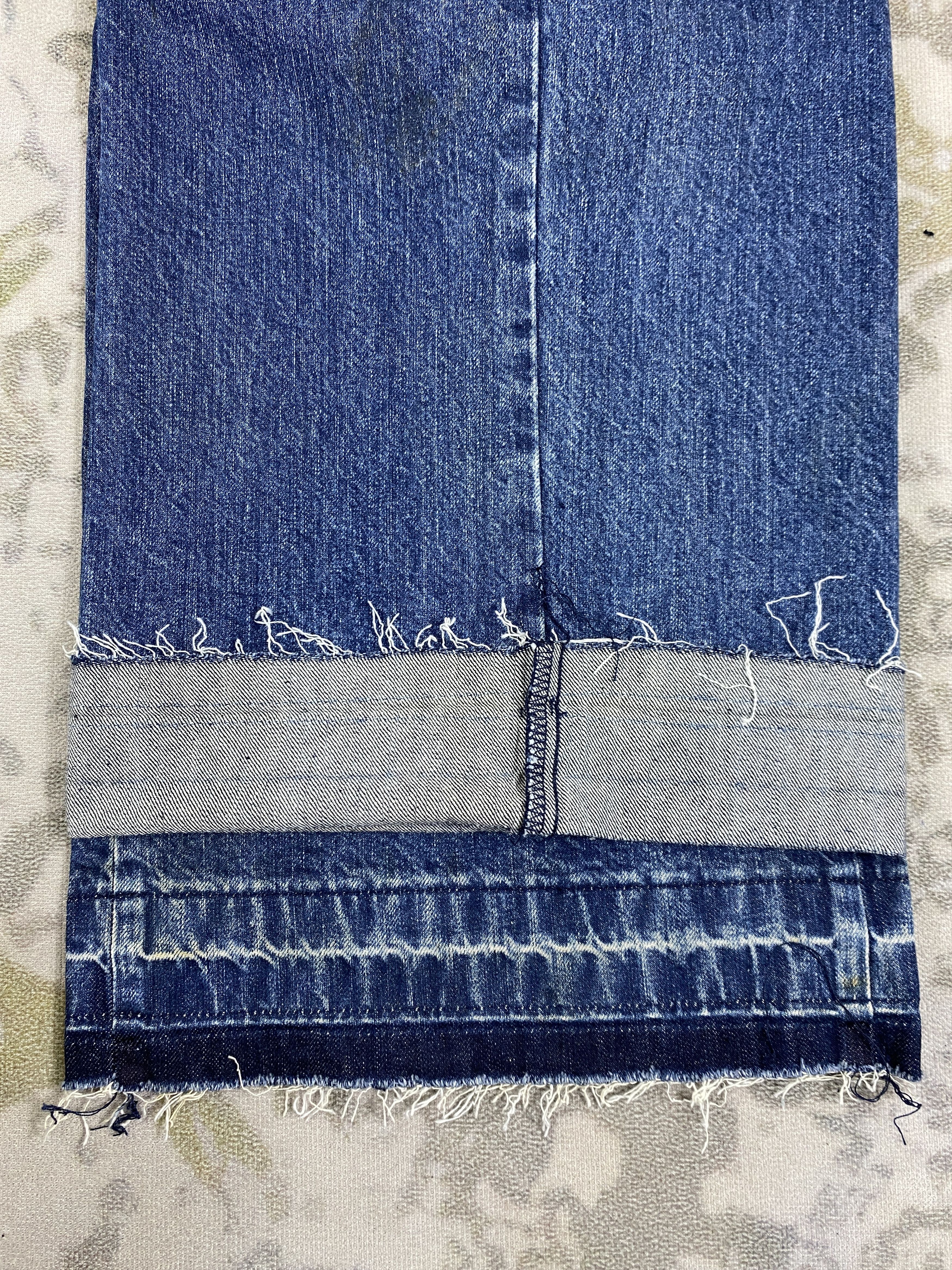 Japanese Brand Dark Blue GU Baggy Jeans 26x29 Denim- JN3881 Size 38" / US 16 / IT 52 - 10 Thumbnail