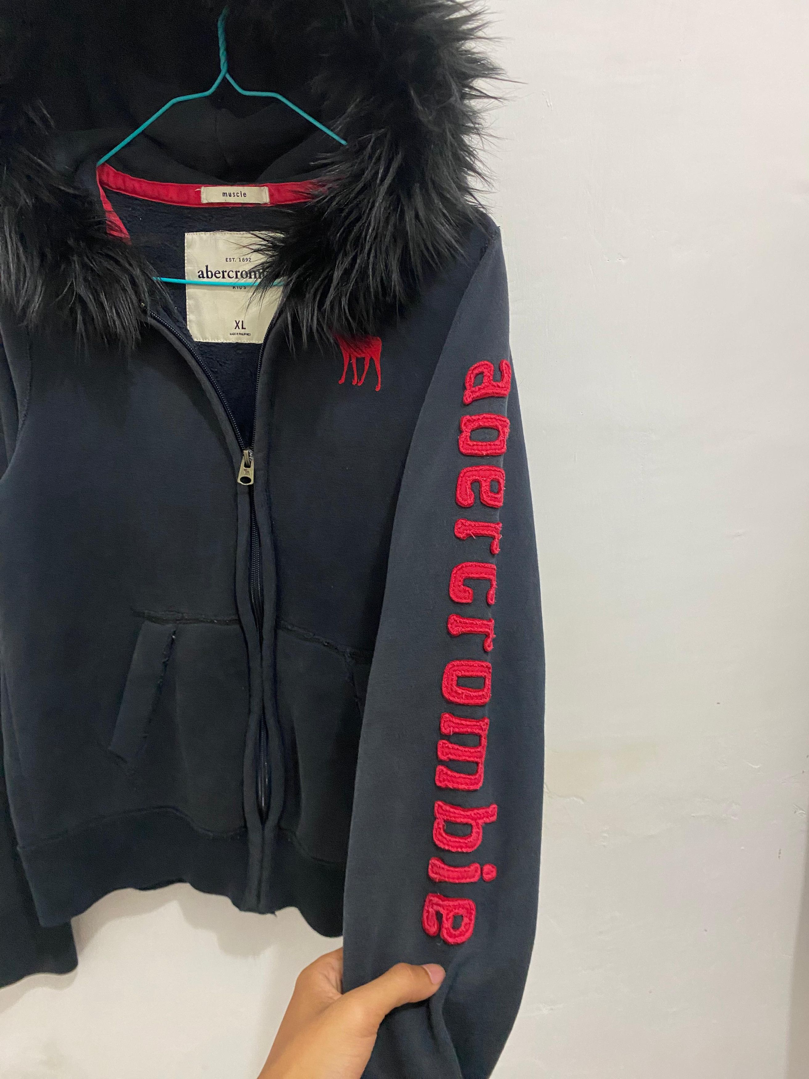 Abercrombie & Fitch Abercrombie & Fitch Fur Zipper Hoodie LGB Style Size US M / EU 48-50 / 2 - 8 Thumbnail