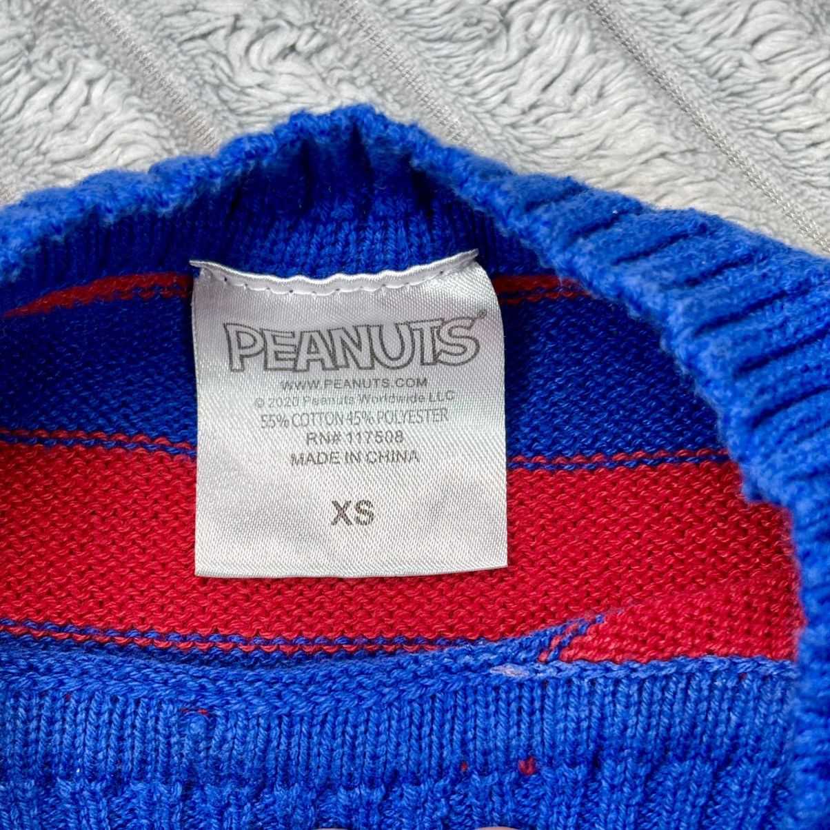 Peanuts PEANUTS Girls Youth Size XS Holiday Sweater Red/Blue Size XS / US 0-2 / IT 36-38 - 3 Thumbnail