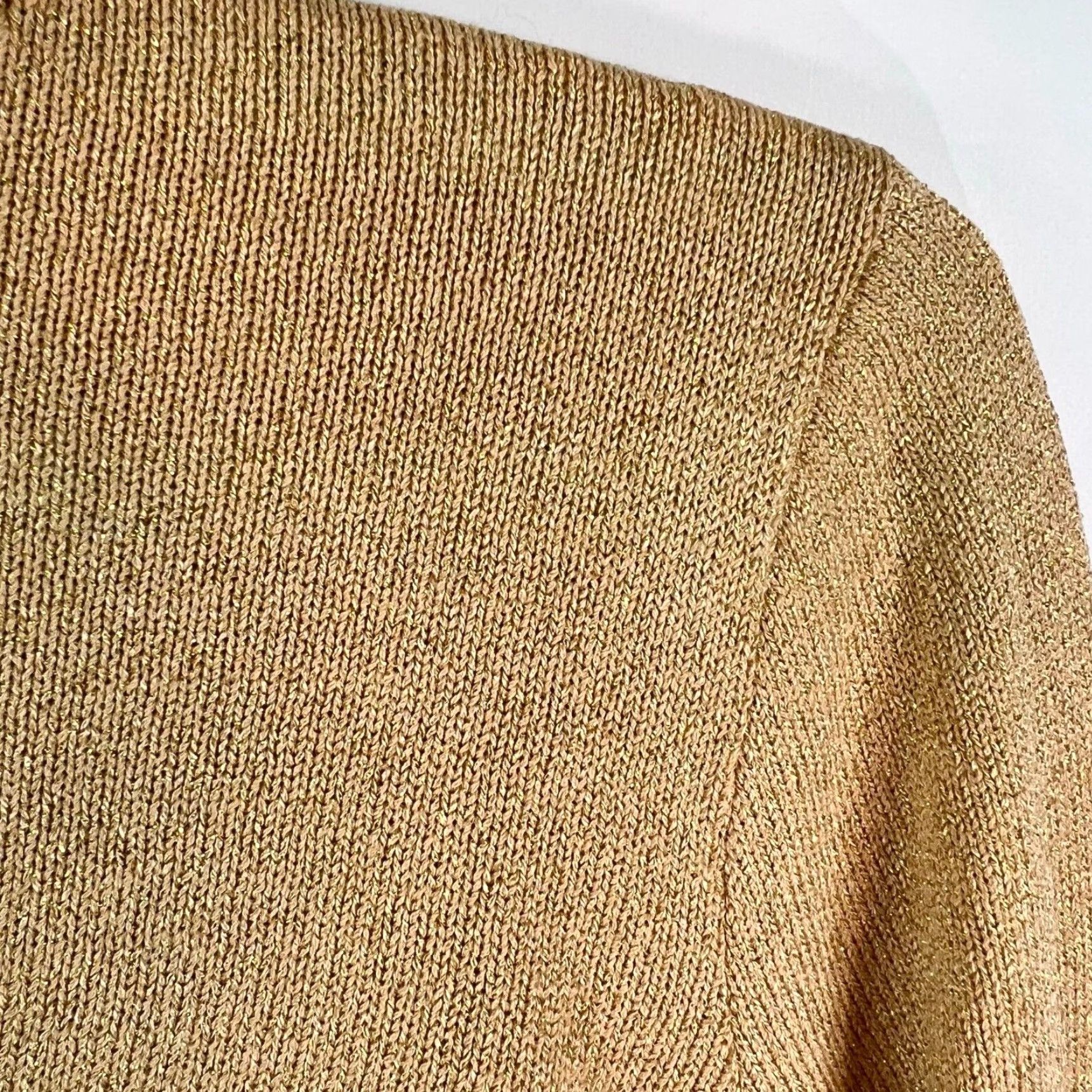 Vintage St John Cashmere Wool High Neck Sweater Petite 6P Beige Long Sleeve Pullover Womens Size M / US 6-8 / IT 42-44 - 2 Thumbnail