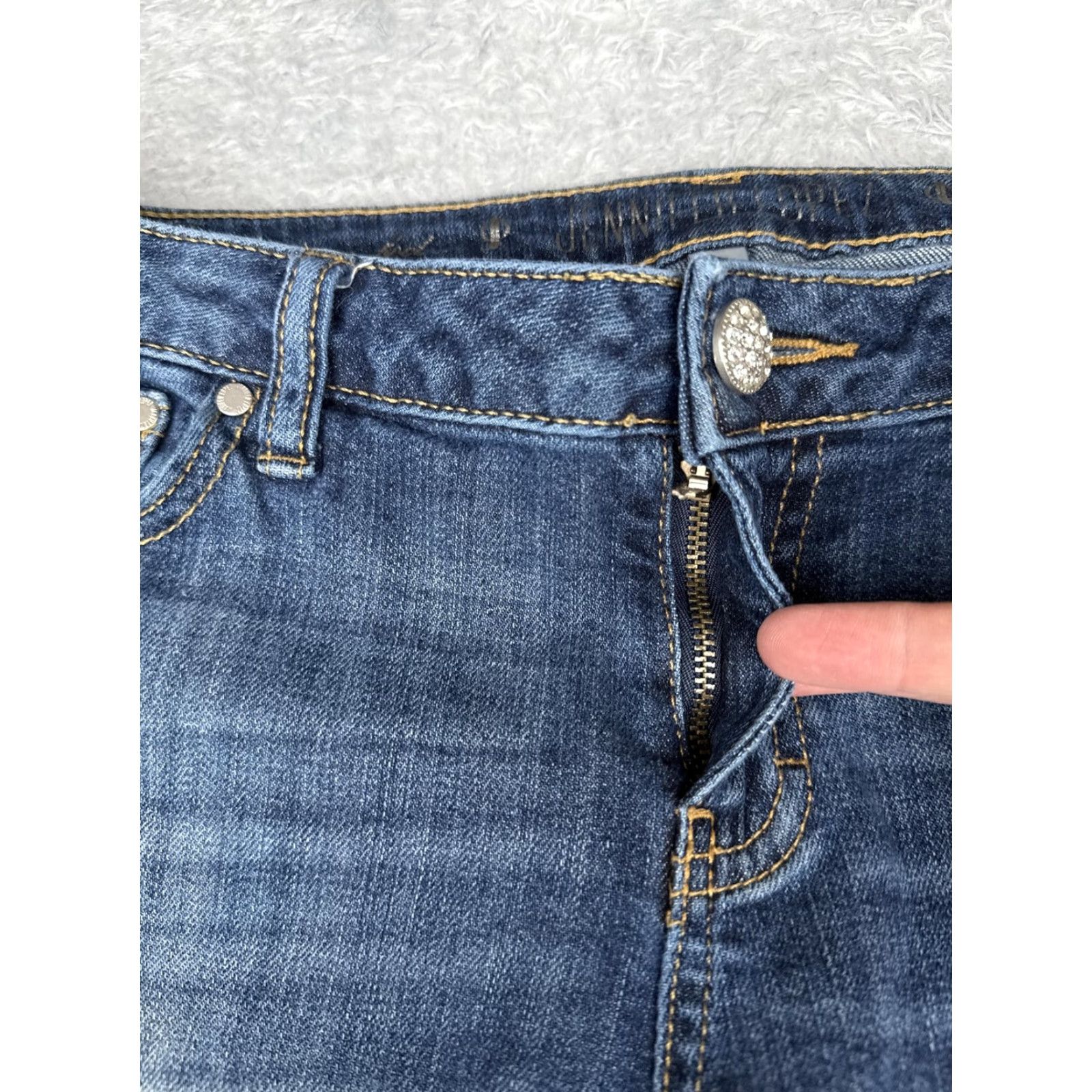 Vintage Jennifer Lopez Jeans Womens 30x31 Blue Bootcut Flap Pockets Denim Cotton Blend Size 30" / US 8 / IT 44 - 5 Thumbnail