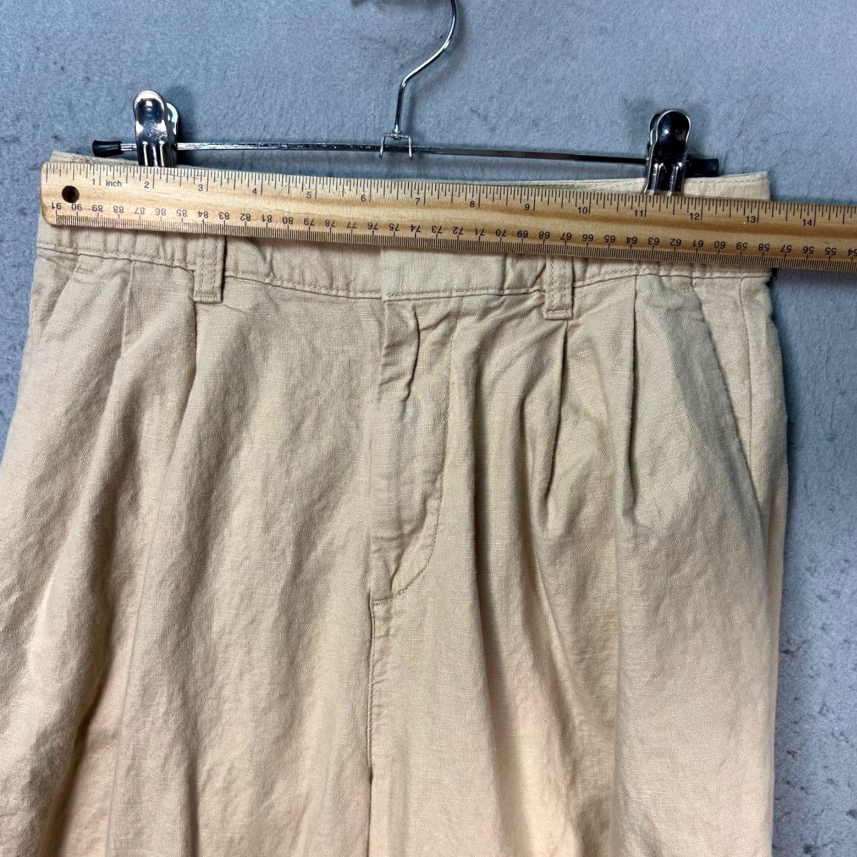 Gap Gap Womens Size 2 Pleated Linen Blend Wide Leg Pants Beige Pants Womens Slim? (wait) Size 26" / US 2 / IT 38 - 6 Thumbnail