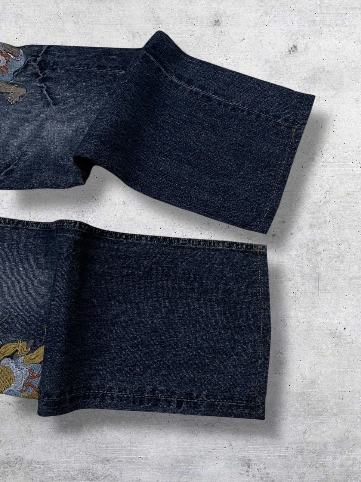 Japanese Brand VINTAGE KARAKURI TAMASHI RARE FIND EMBROIDERY GODFIGHT DENIM Size US 28 / EU 44 - 5 Thumbnail