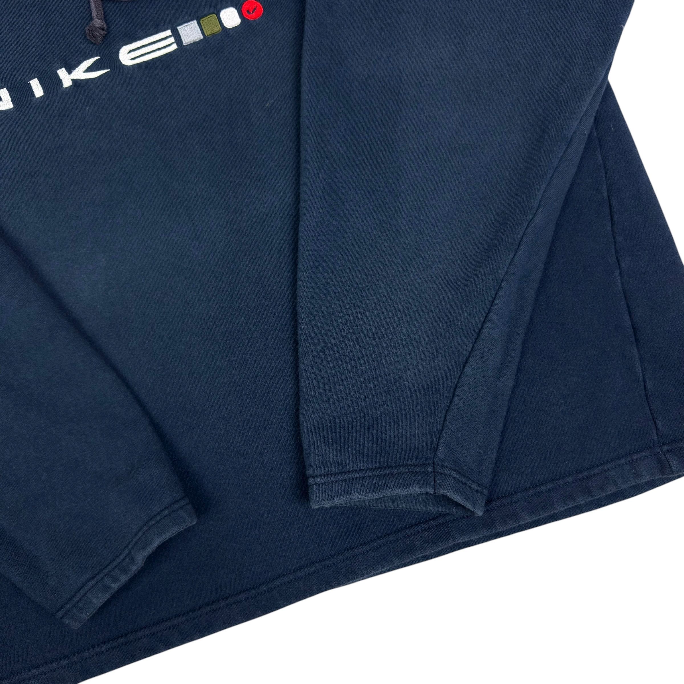 Nike Nike Women's Blue Cotton Fleece Lined Pullover Crop Hoodie L Size L / US 10 / IT 46 - 5 Thumbnail