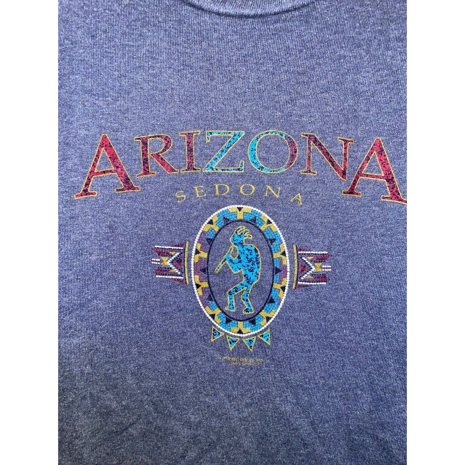 Jerzees Vintage Kokopelli Shirt Arizona Sedona AZ Aborginal Tee 90s Size US L / EU 52-54 / 3 - 2 Thumbnail
