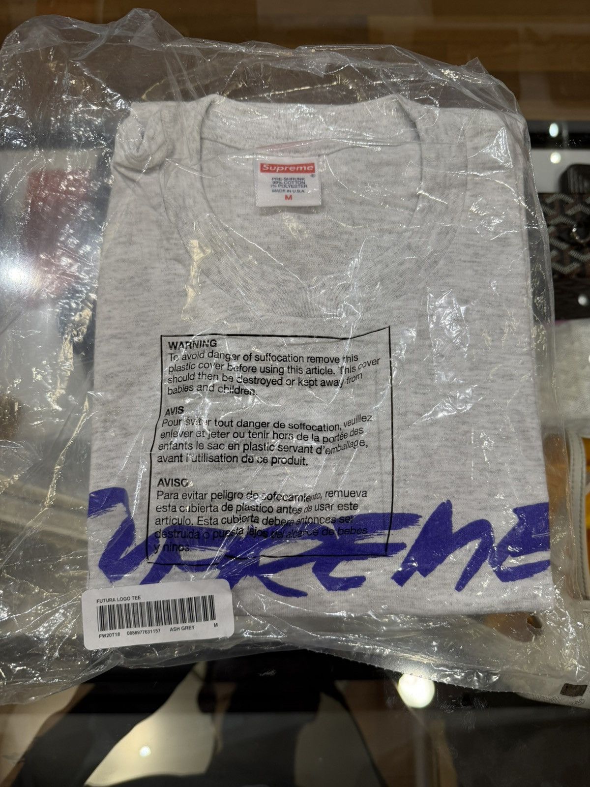 Supreme Supreme Futura Logo Tee - Grey Size US M / EU 48-50 / 2 - 2 Thumbnail