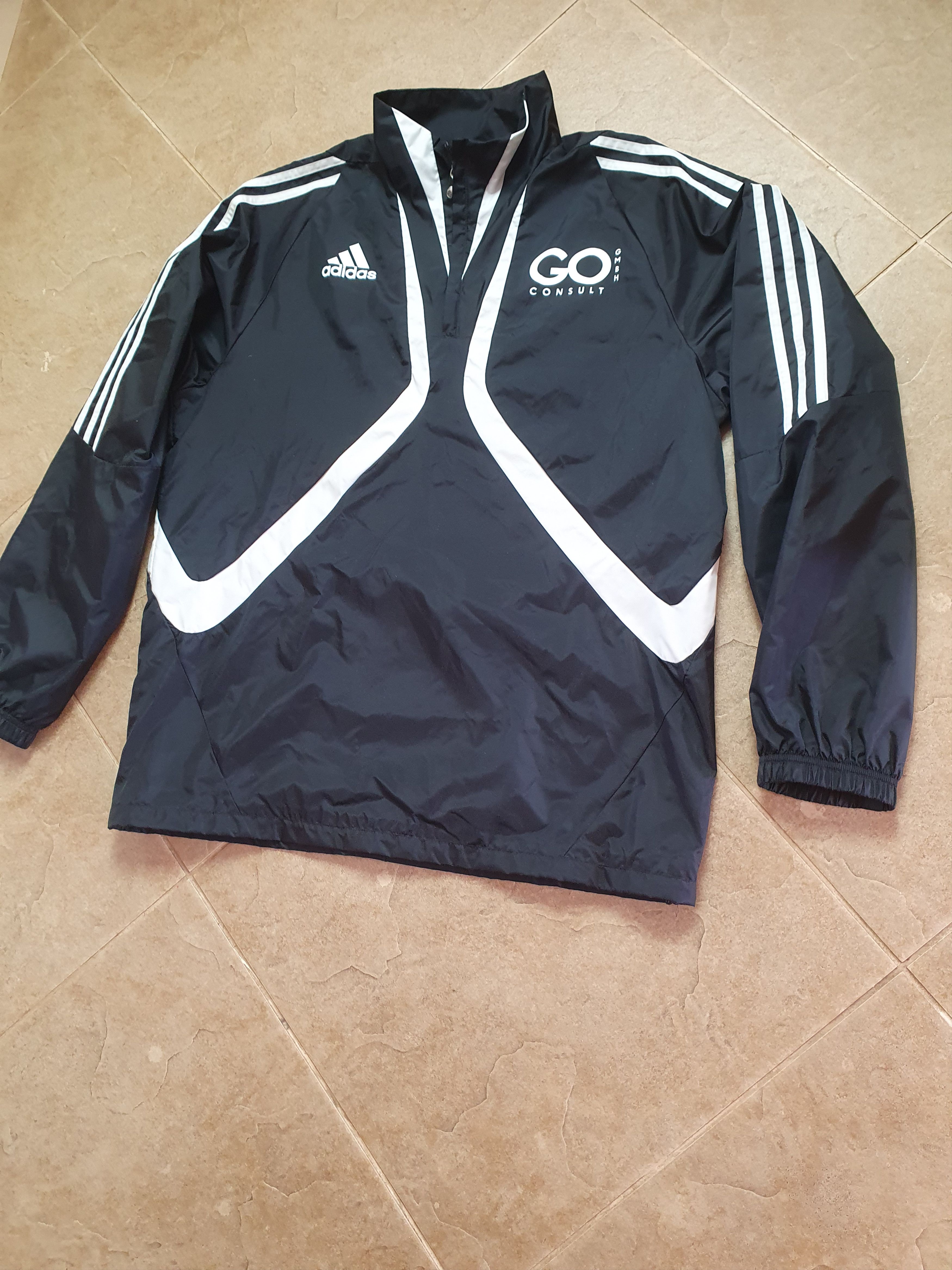 Adidas VINTAGE WOMENS ADIDAS BLACK WHITE LIGHTWEIGHT SPORT JACKET Size L / US 10 / IT 46 - 5 Thumbnail