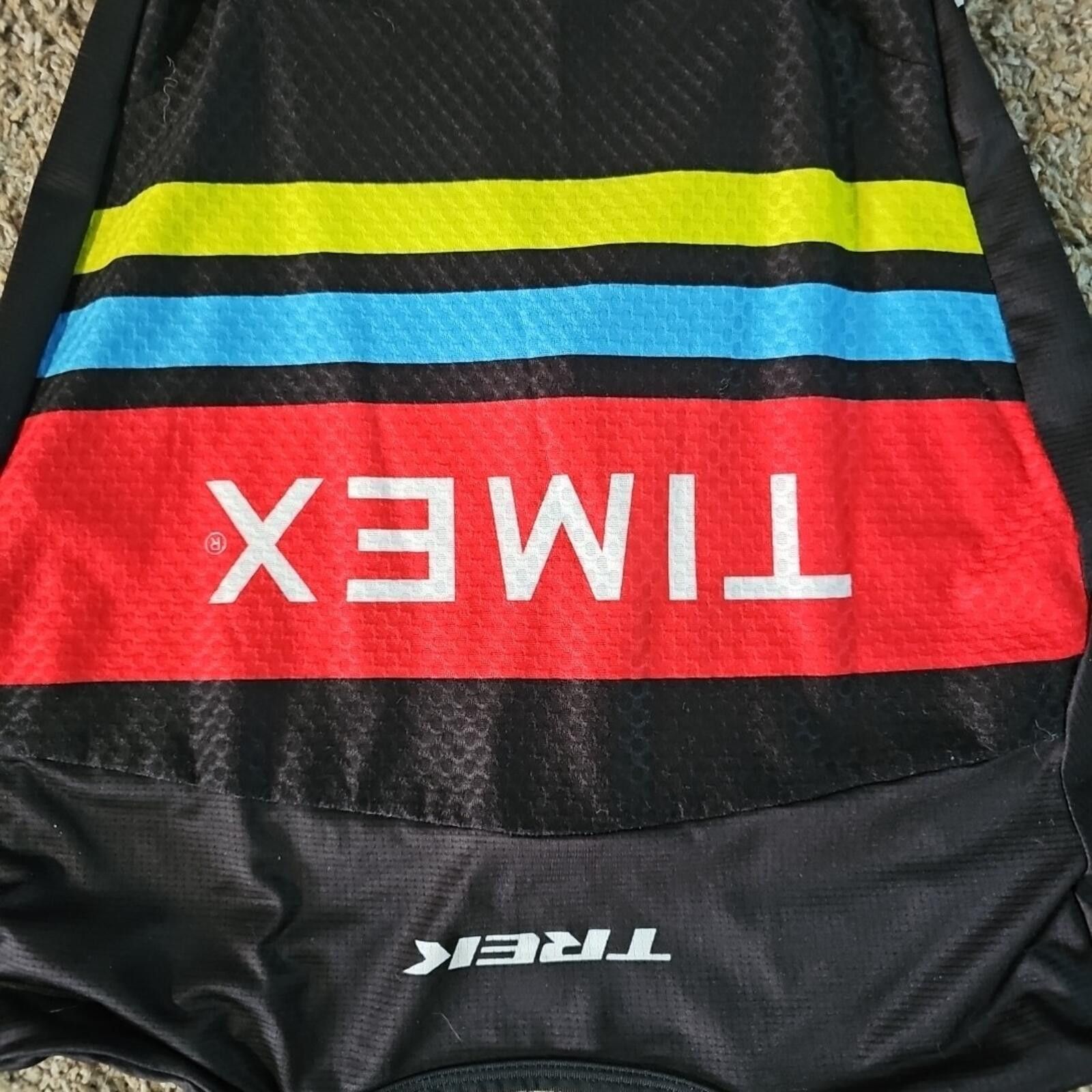Tek Gear TREK Timex One Piece Padded Racing Jersey Shorts Small Size ONE SIZE - 9 Thumbnail