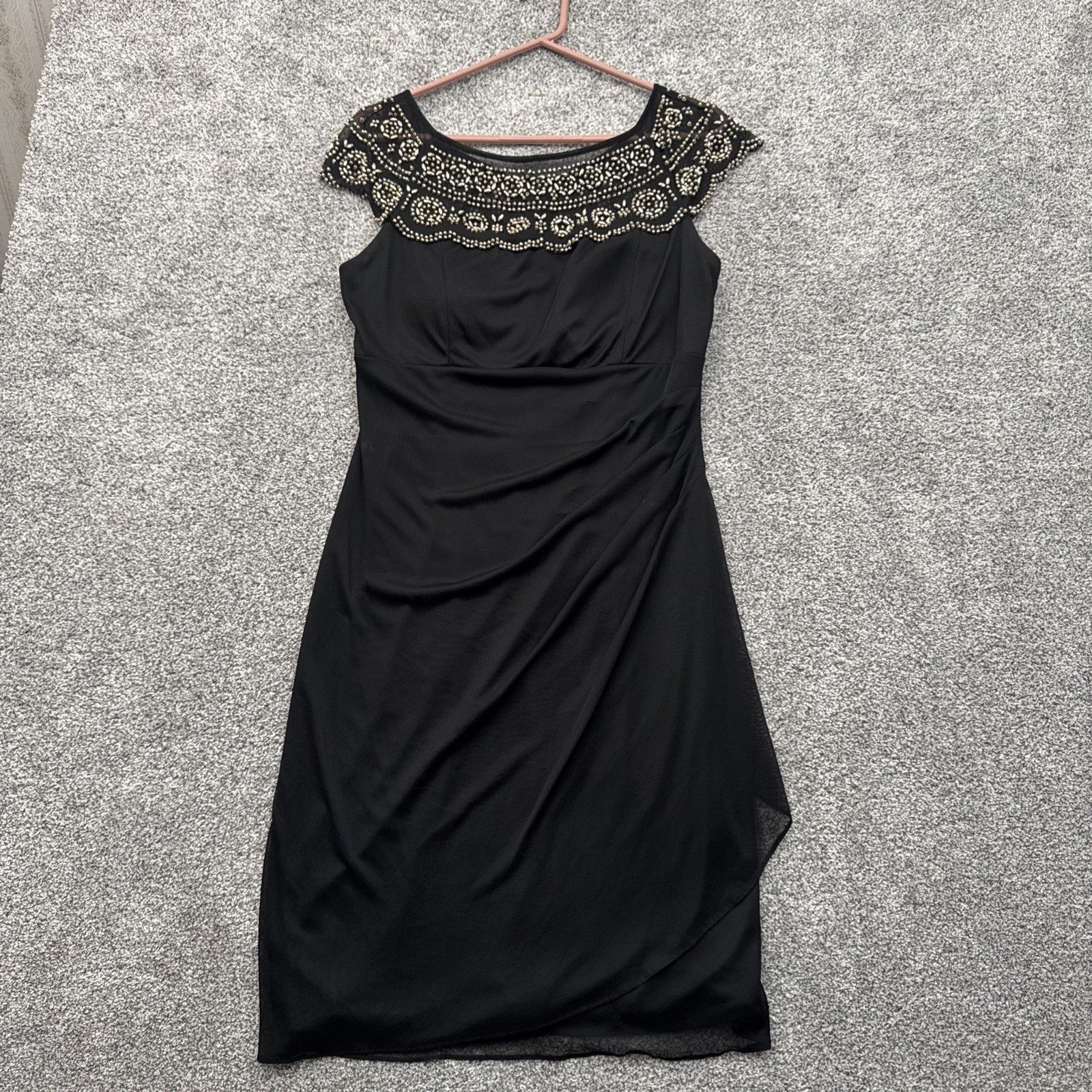 Other MSK Cocktail Dress 10 Rhinestones Elegant Glam Party Midi Size L / US 10 / IT 46 - 1 Thumbnail