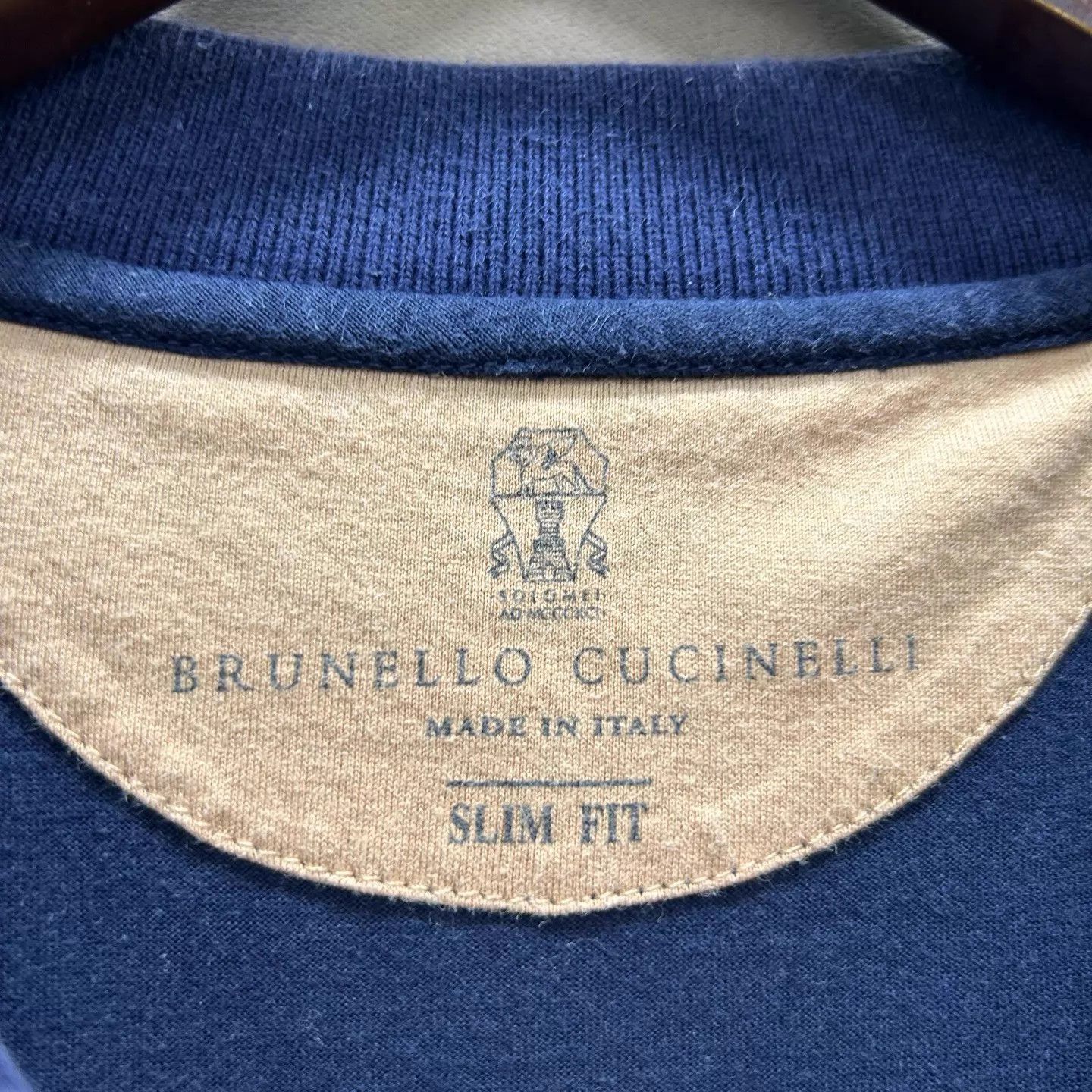 Brunello Cucinelli Brunello Cucinelli 98 New Navy Embroidered Short Polo XL Size US XL / EU 56 / 4 - 3 Thumbnail