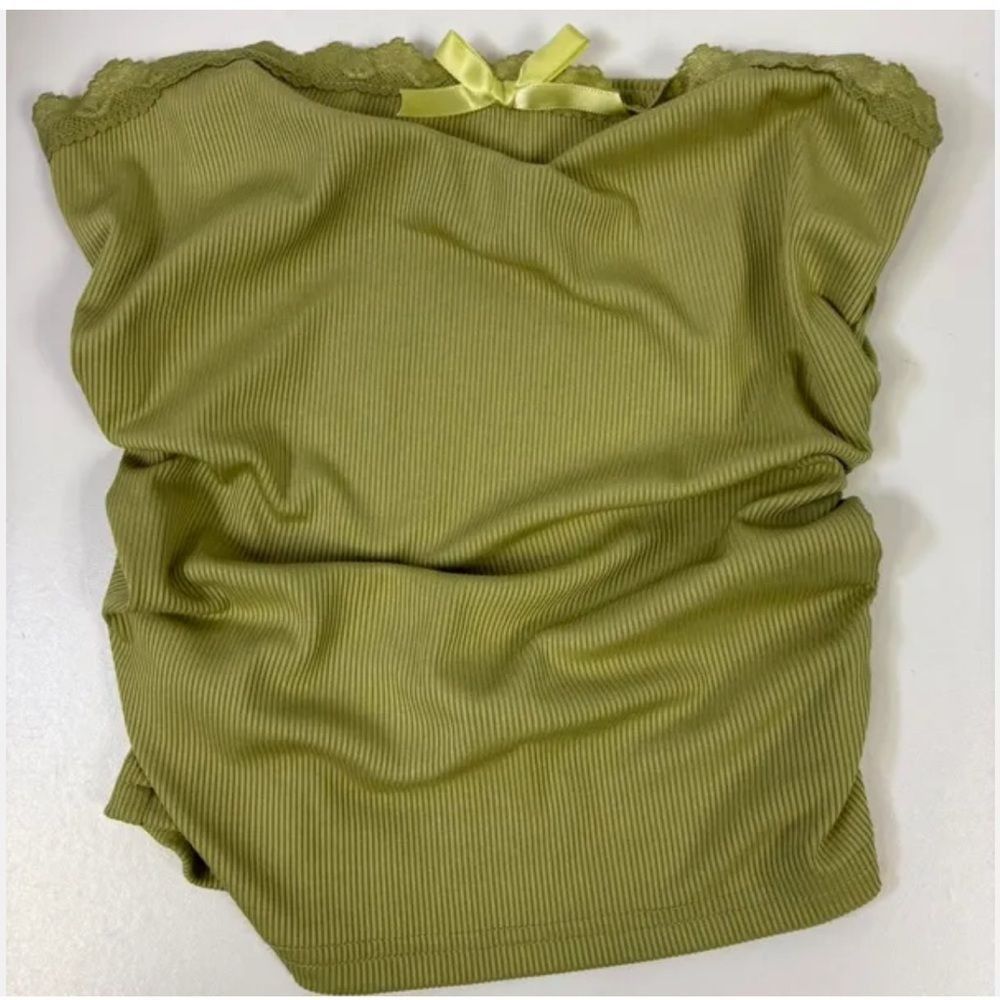 Shein SHEIN Lace Trim Tube Tops - Black and Light Green Size S / US 4 / IT 40 - 2 Thumbnail