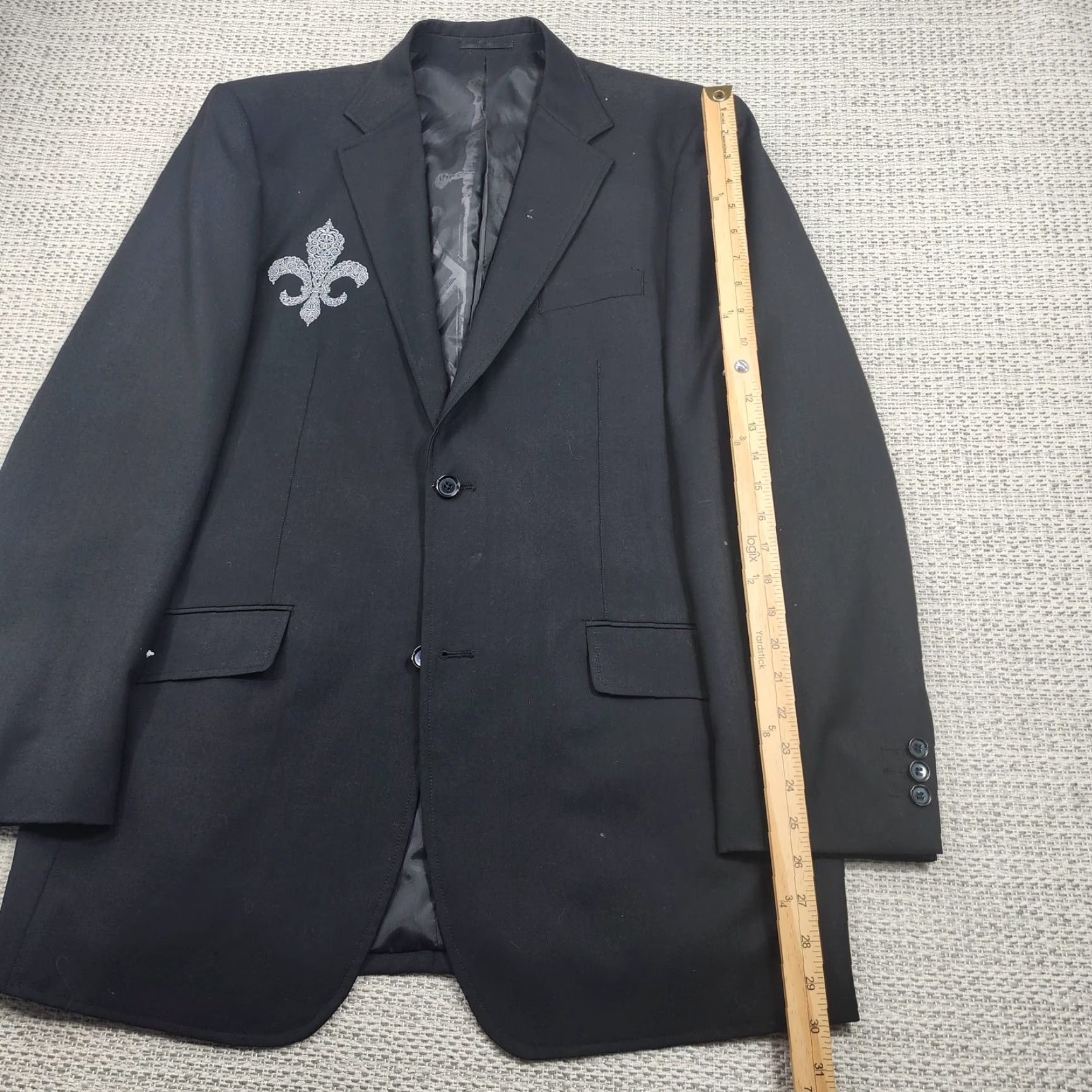 Vintage VINTAGE Enzo Sport Blazer Mens 44 Long Embroidered Rocker Studded Sport Coat Size 44R - 5 Thumbnail