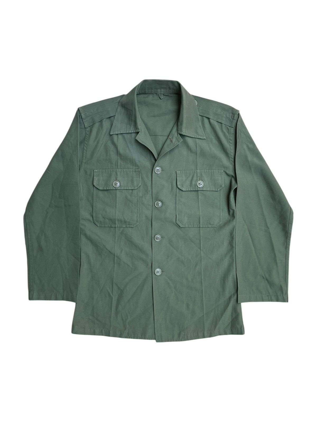 Vintage Olive Green Military HBT Shirt Size US S / EU 44-46 / 1 - 1 Thumbnail