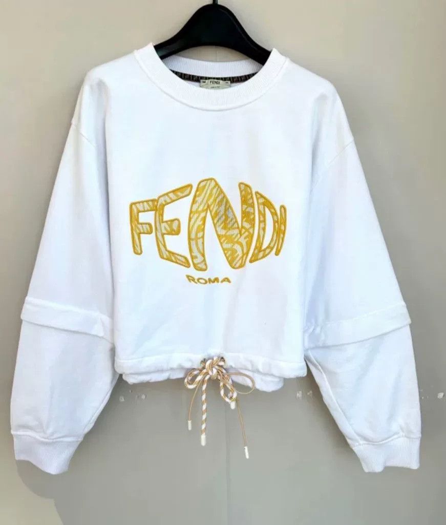 Fendi Fendi Women's Short Sweatshirt with Detachable Sleeves Size XS / US 0-2 / IT 36-38 - 1 Thumbnail