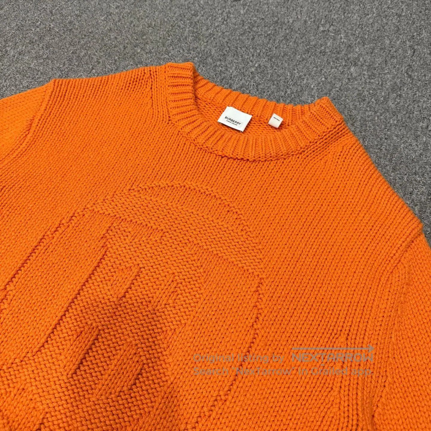 Burberry Burberry Orange Crewneck Pullover Sweater. Size US L / EU 52-54 / 3 - 3 Thumbnail