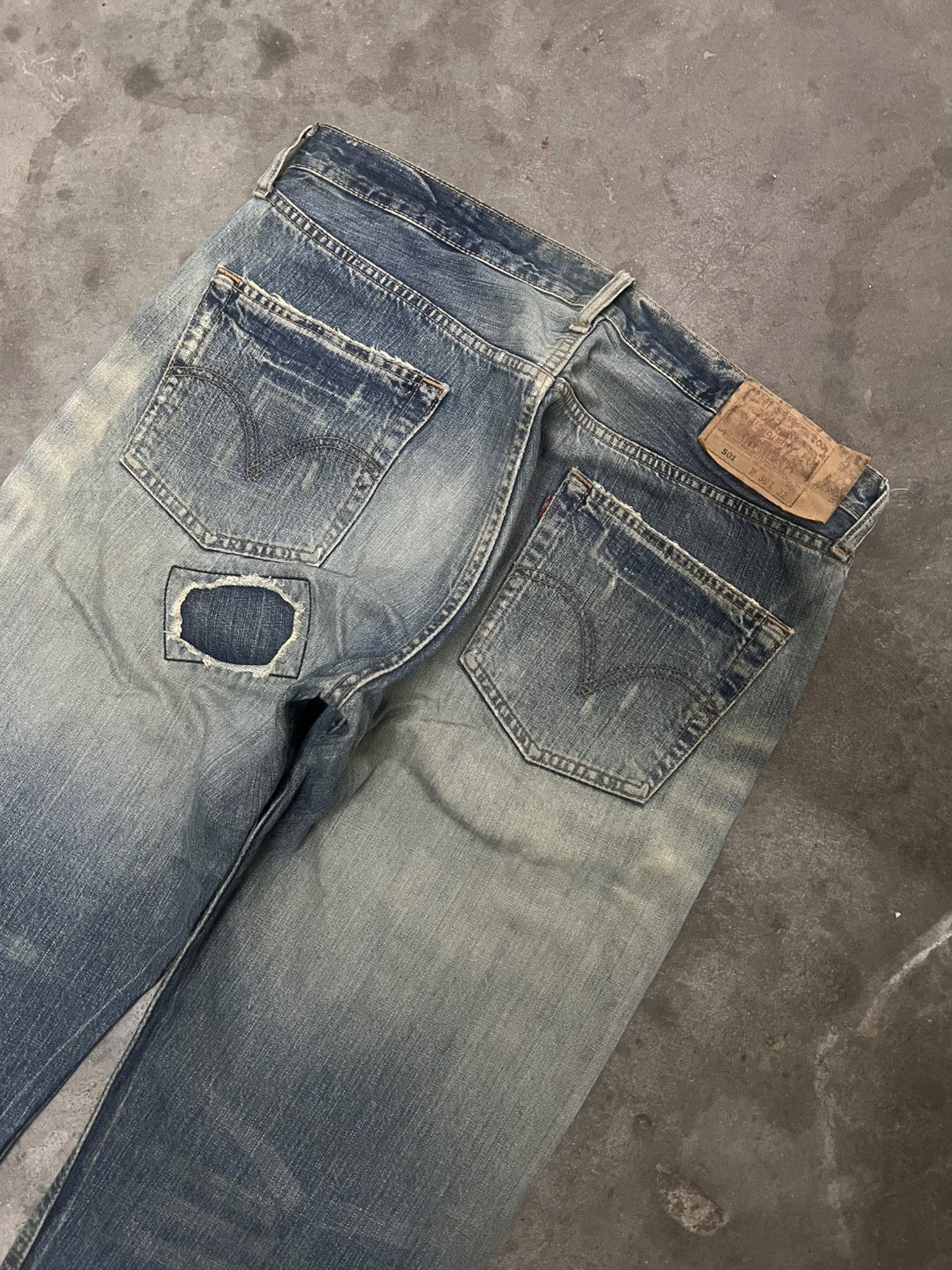 Designer × Levi's VINTAGE 90’s LEVIS 501 PATCHWORK DENIM Size US 34 / EU 50 - 8 Thumbnail