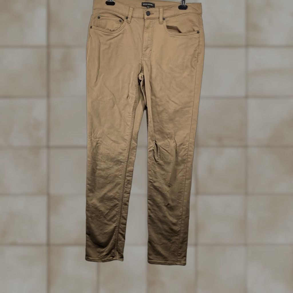 Banana Republic Banana Republic Chino Pants Mens 34x32 Brown 5-Pocket Stretch Business Casual Classic Size US 34 / EU 50 - 1 Thumbnail