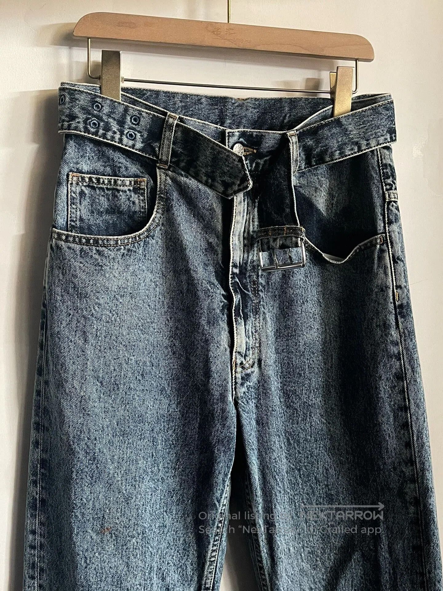 Maison Margiela Maison Margiela Indigo Waistbelt Denim Pants. Size US 40 / EU 56 - 4 Thumbnail