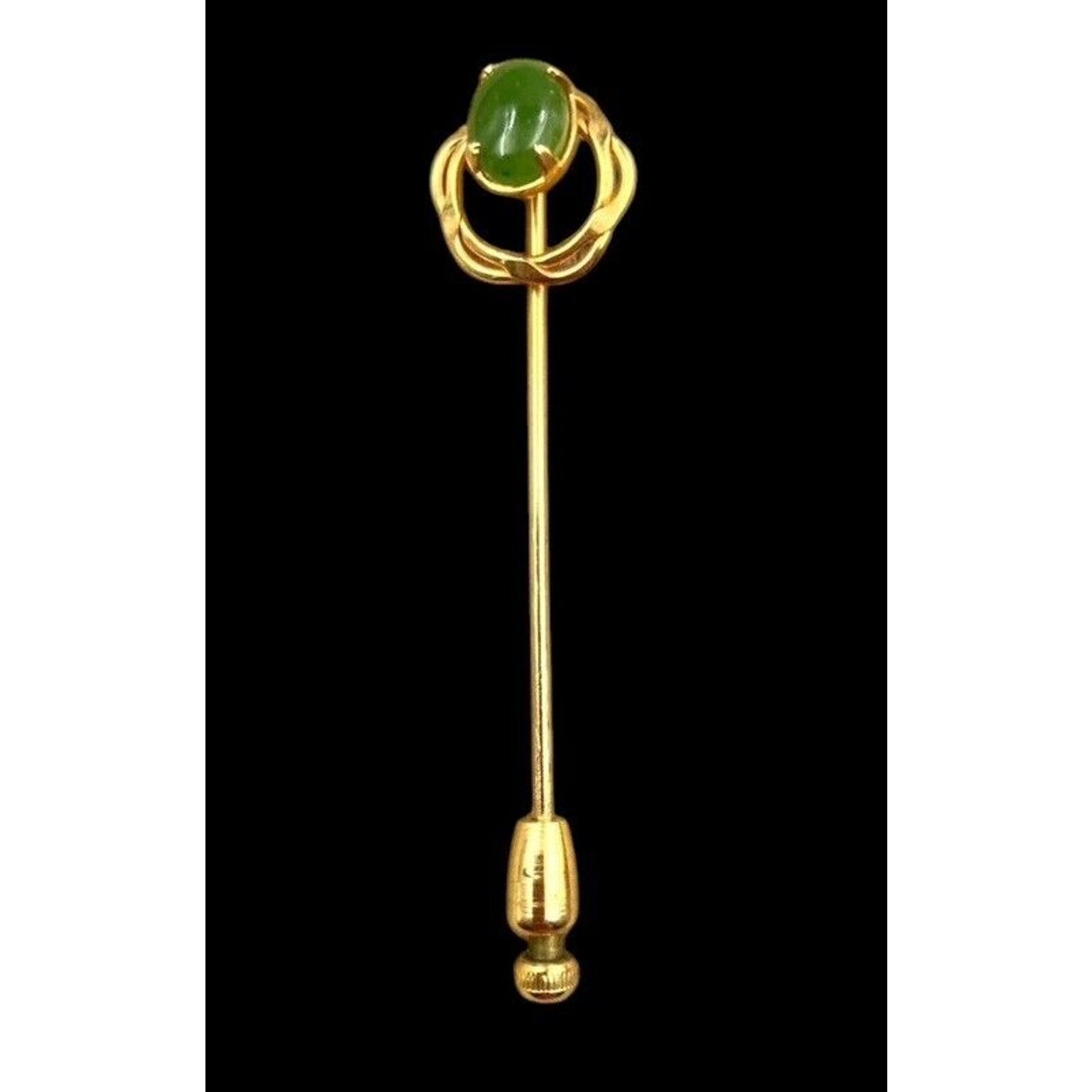 Other Arthur Pepper ART Stick Pin 1/20th 12k GF Nephrite Jade Size ONE SIZE - 1 Thumbnail