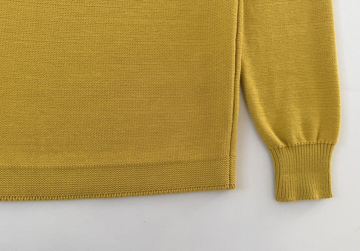 Maison Margiela Sample Mustard Cotton Textured Knit Sweater Size US M / EU 48-50 / 2 - 11 Thumbnail