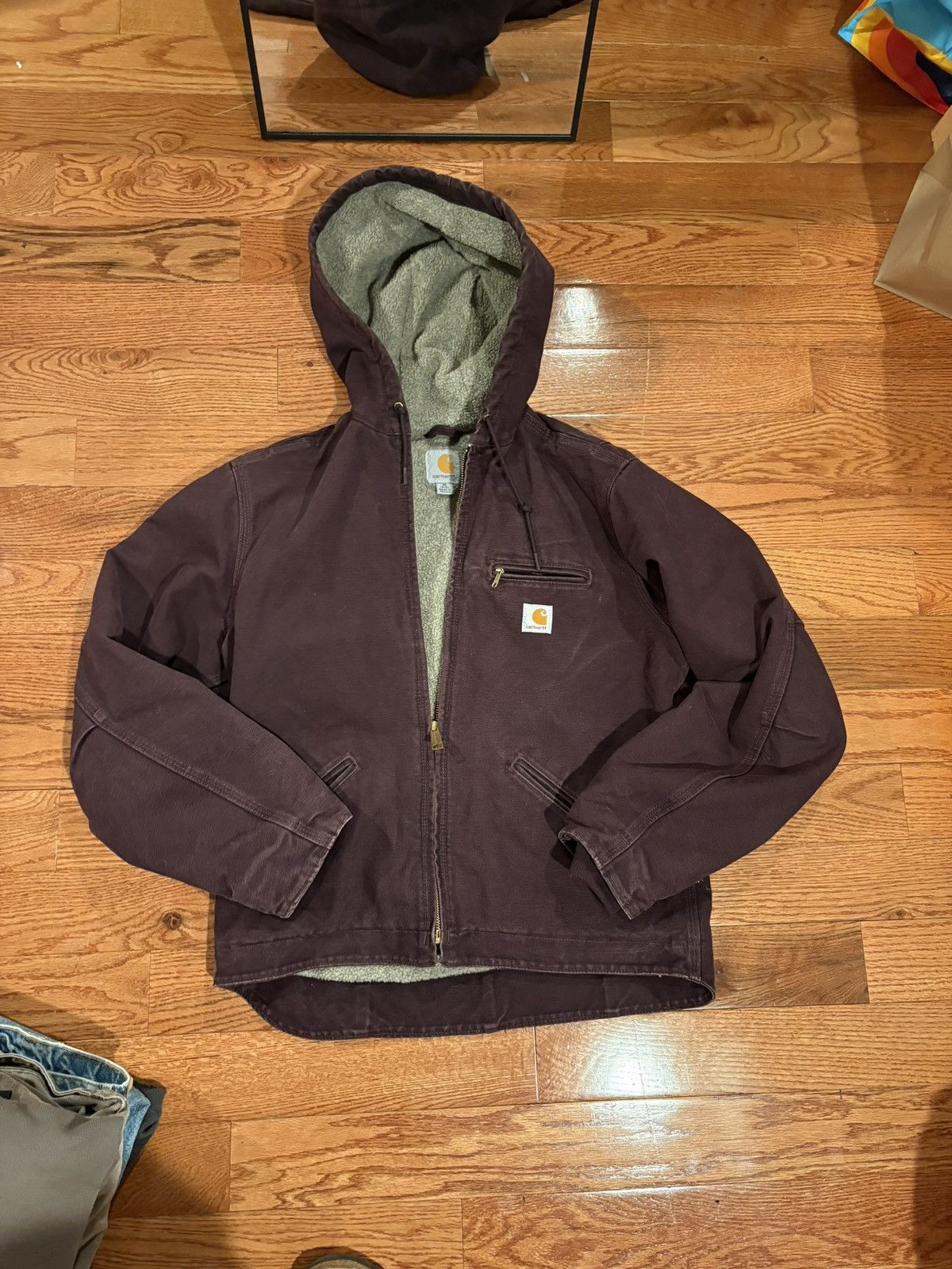 Carhartt Carhatt Mens medium Maroon Jacket Size US M / EU 48-50 / 2 - 1 Thumbnail