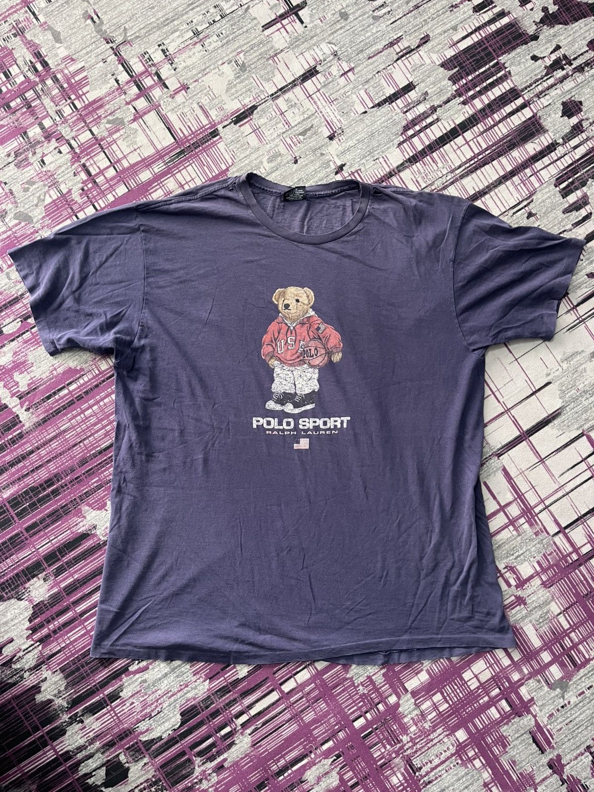 Polo Ralph Lauren VINTAGE DISTRESSED POLO BEAR RALPH LAUREN TEE VERY RARE Size US XL / EU 56 / 4 - 1 Thumbnail