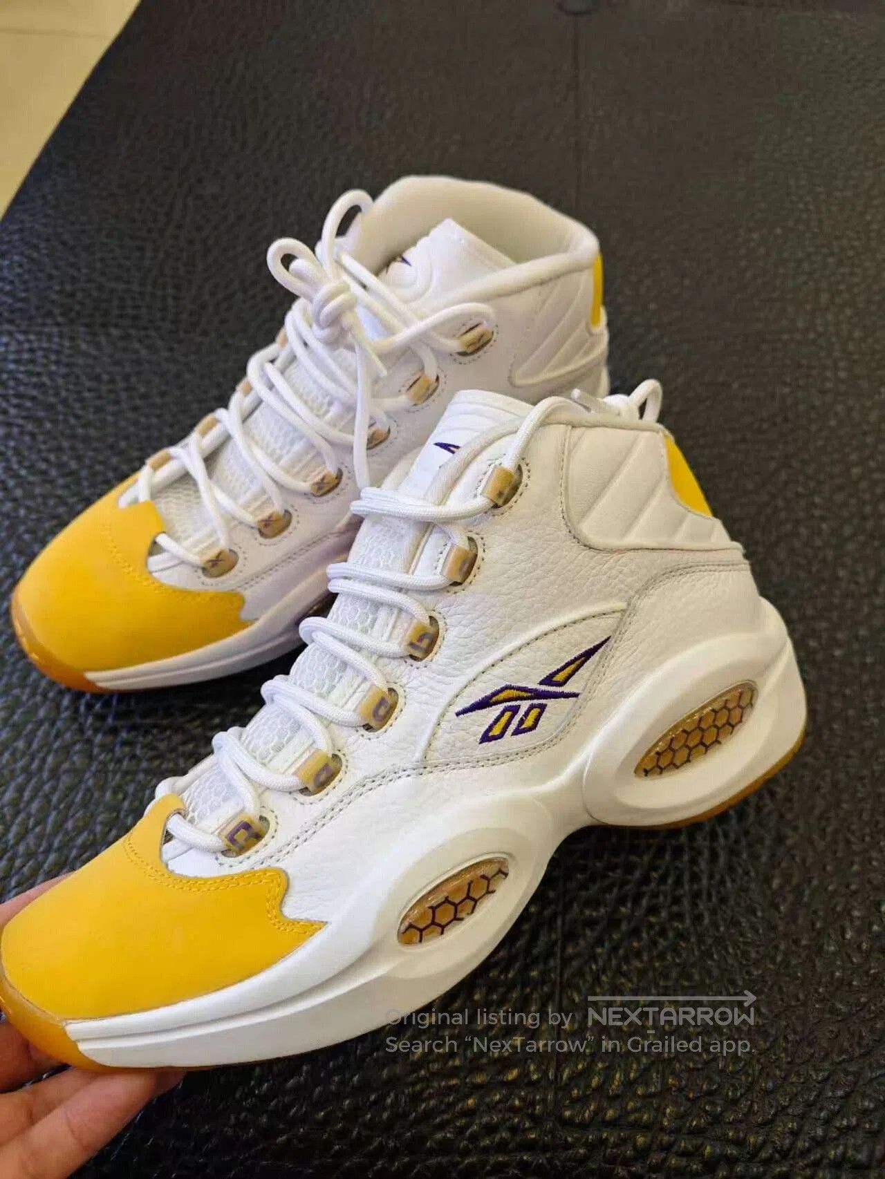 Reebok Reebok Question Mid Lakers Basketball Shoes. Size US 10 / EU 43 - 2 Thumbnail