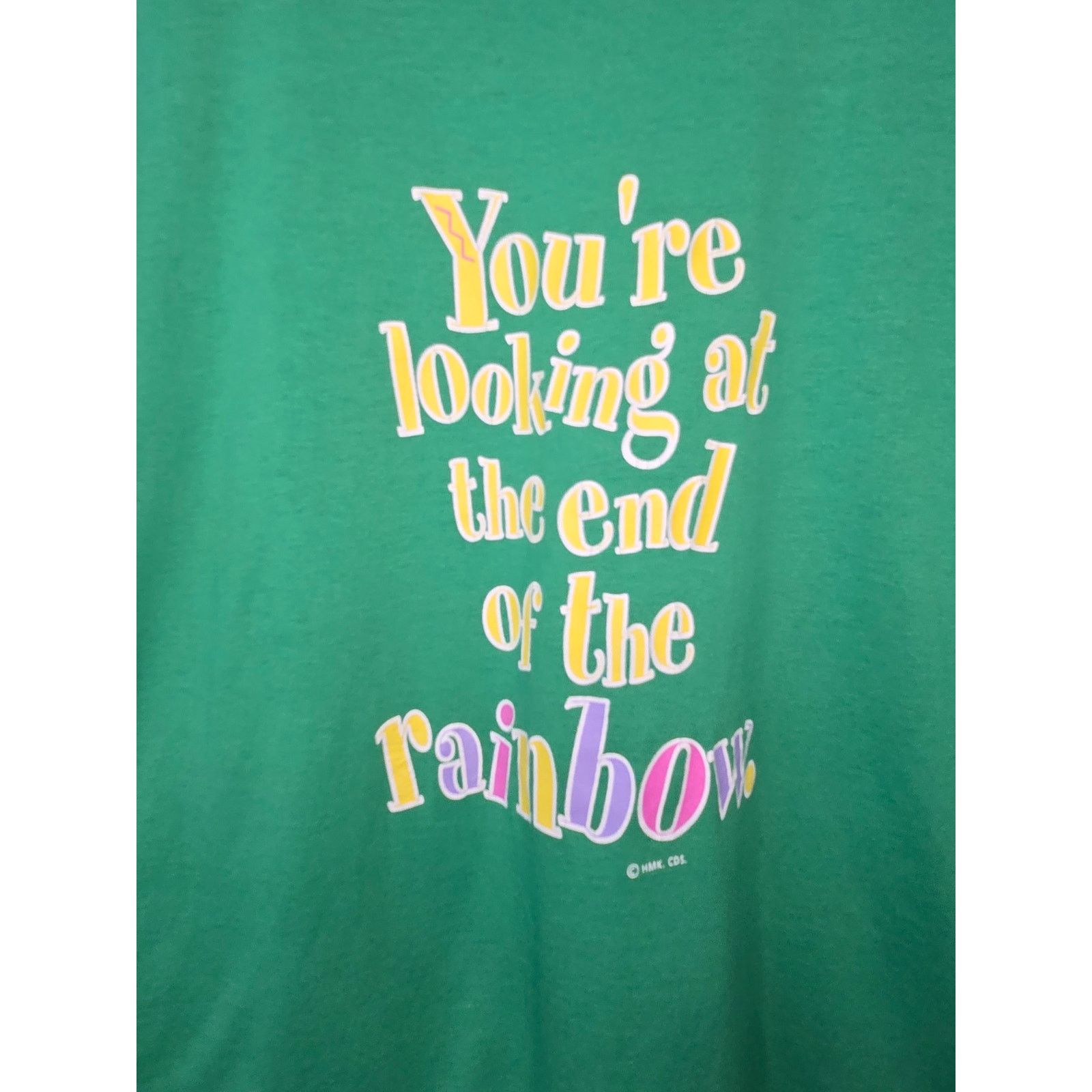 Jerzees × Vintage Vintage Rainbow Shirt Green Large Funny Short Sleeve Tee 90s Size US L / EU 52-54 / 3 - 2 Thumbnail
