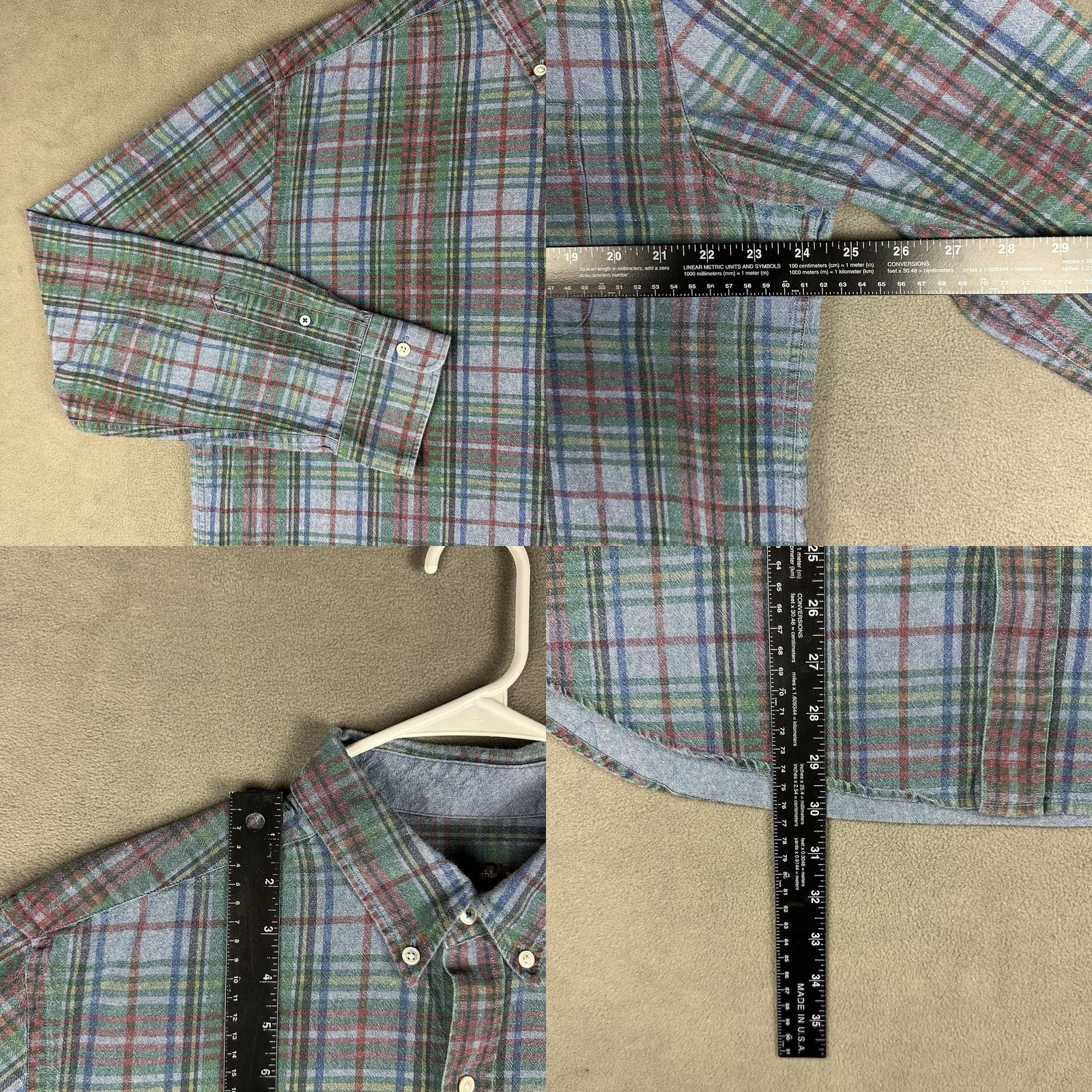 J.McLaughlin J McLaughlin Shirt Mens XL Blue Red Plaid Long Sleeve Button Down Casual EUC Size US XL / EU 56 / 4 - 8 Thumbnail