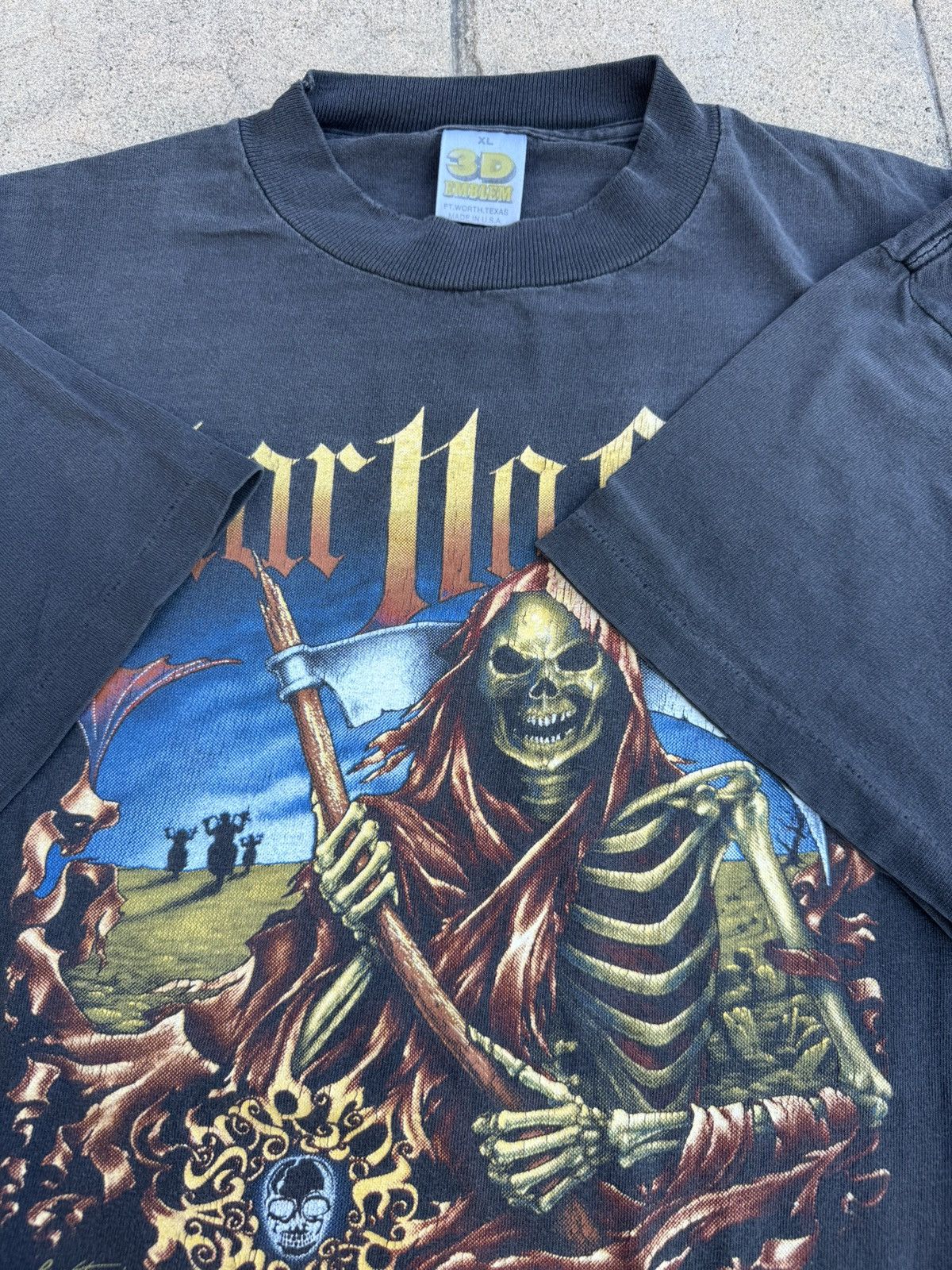 Vintage VTG Easyriders 3D Emblem “Fear No Evil” Grim Reaper Tee Size US XL / EU 56 / 4 - 3 Thumbnail