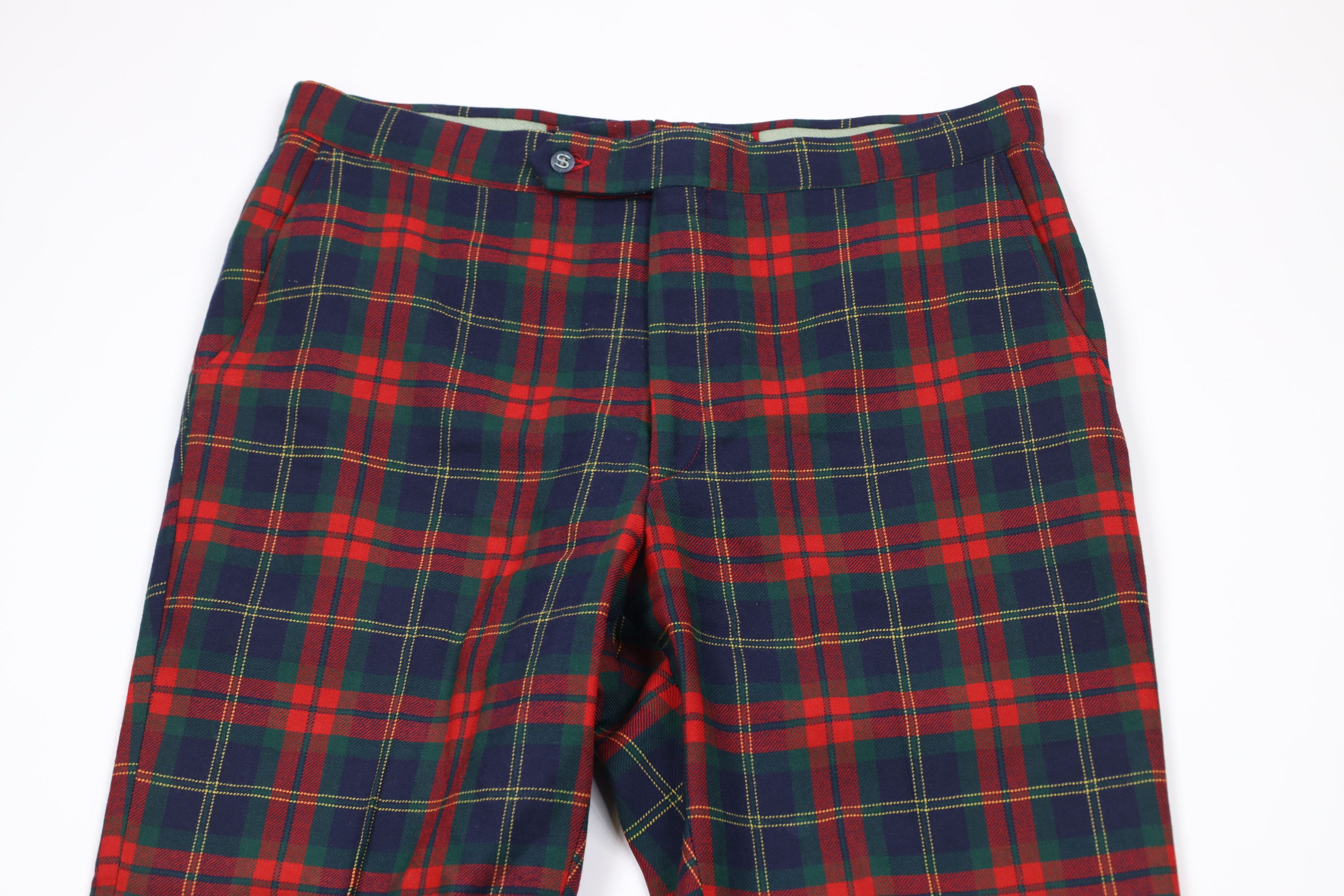 Vintage Vintage 60s 70s Streetwear Leg Bell Bottoms Pants Plaid USA Size US 36 / EU 52 - 2 Thumbnail