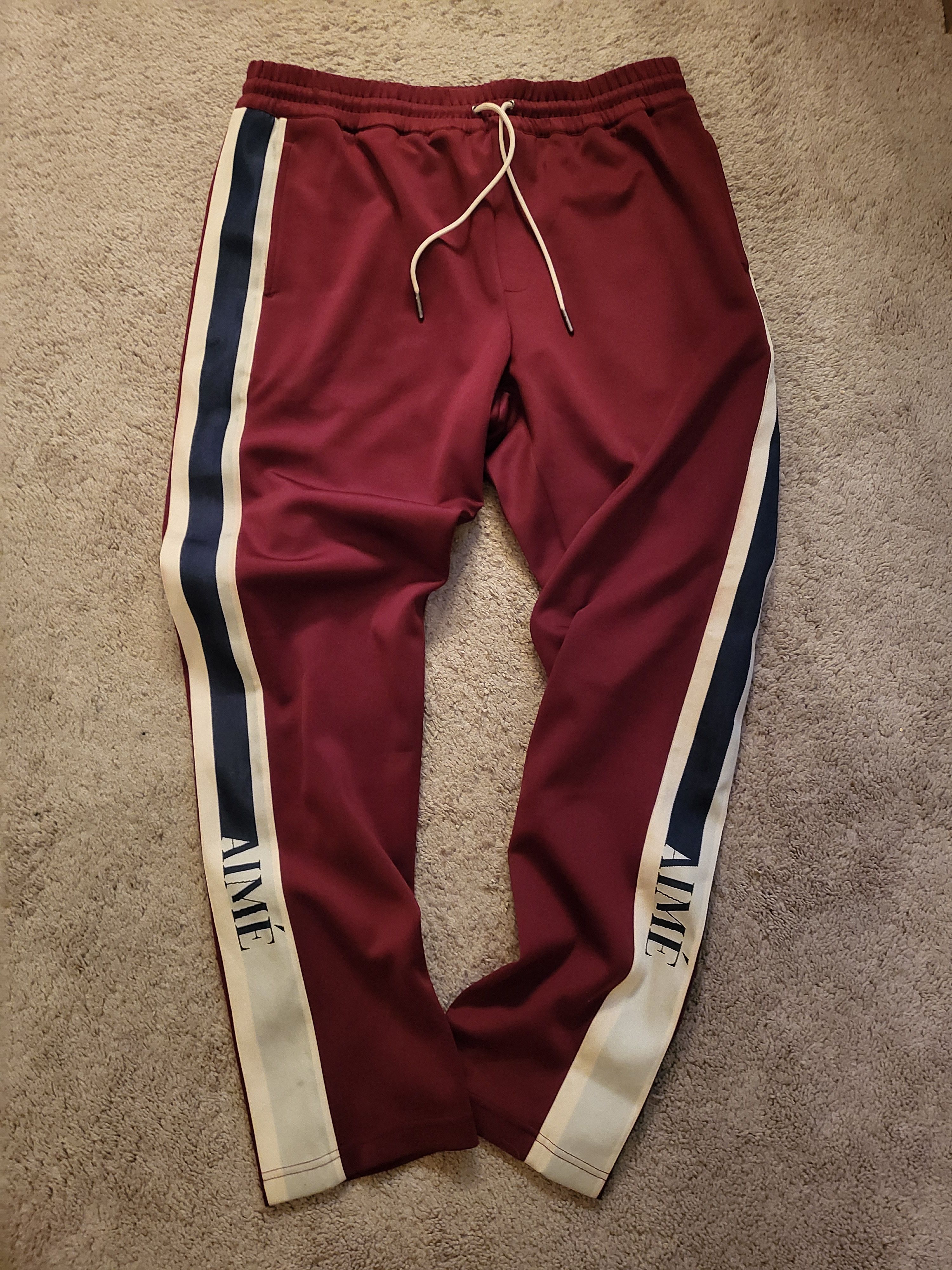 image of Aime Leon Dore Track Pants in Maroon, Men's (Size 36)