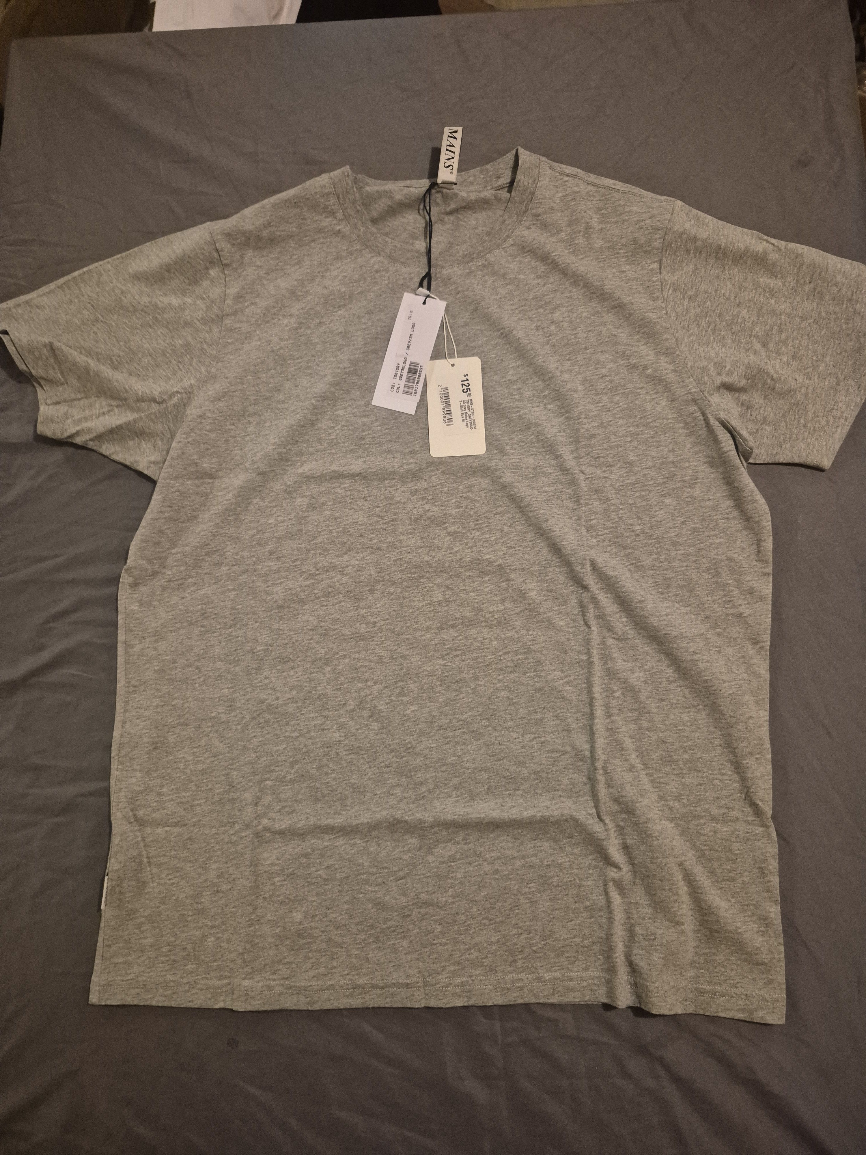 MAINS MAINS Grey SS Tee Shirt Size Medium M MSRP $125 Size US M / EU 48-50 / 2 - 1 Thumbnail